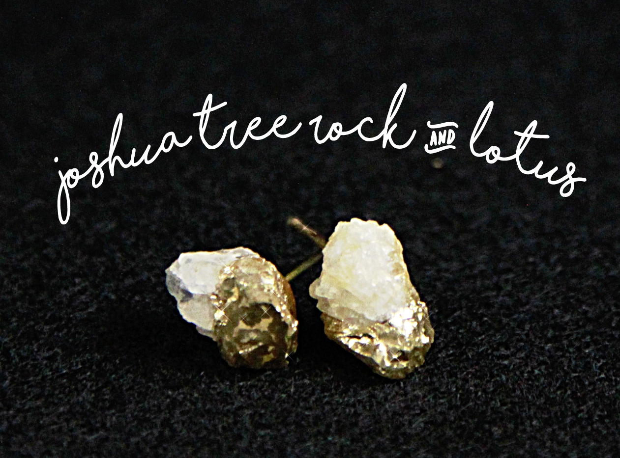 Gold Dipped Quartz Earrings