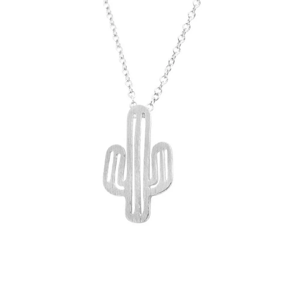 Gold Cactus Necklace