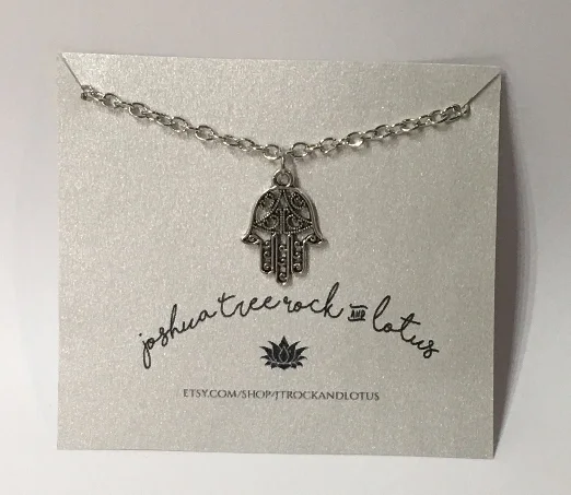 Silver Hamsa - Good Vibes Protection Necklace