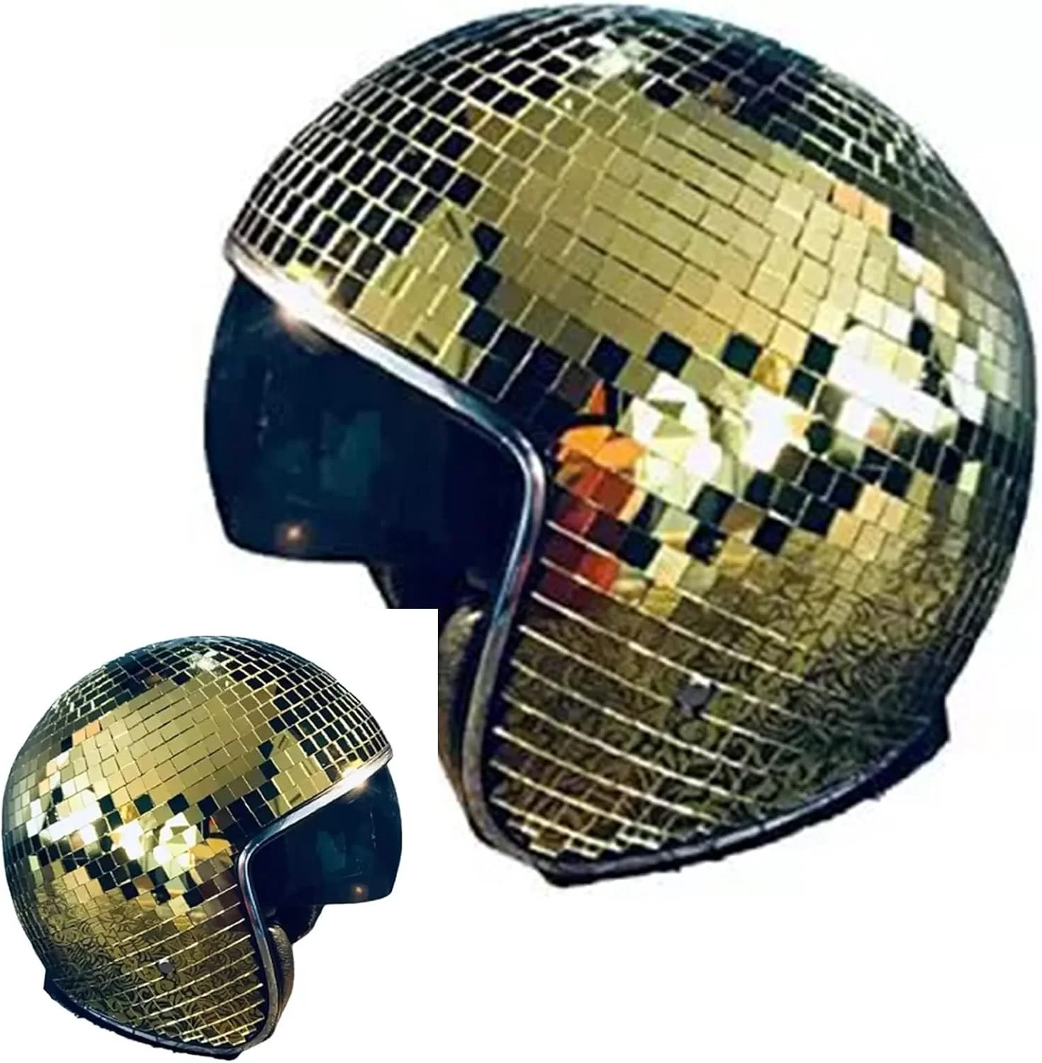 Space Disco - Golden Disco Ball Helmet