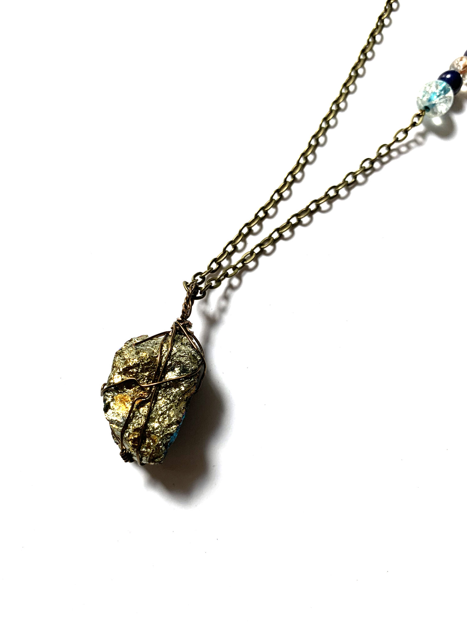 Peacock Ore Genuine Healing Stone Necklace - Joshua Tree Gemstones handmade  necklace - Handmade Reiki Gemstone Necklace - — Joshua Tree Rock & Lotus