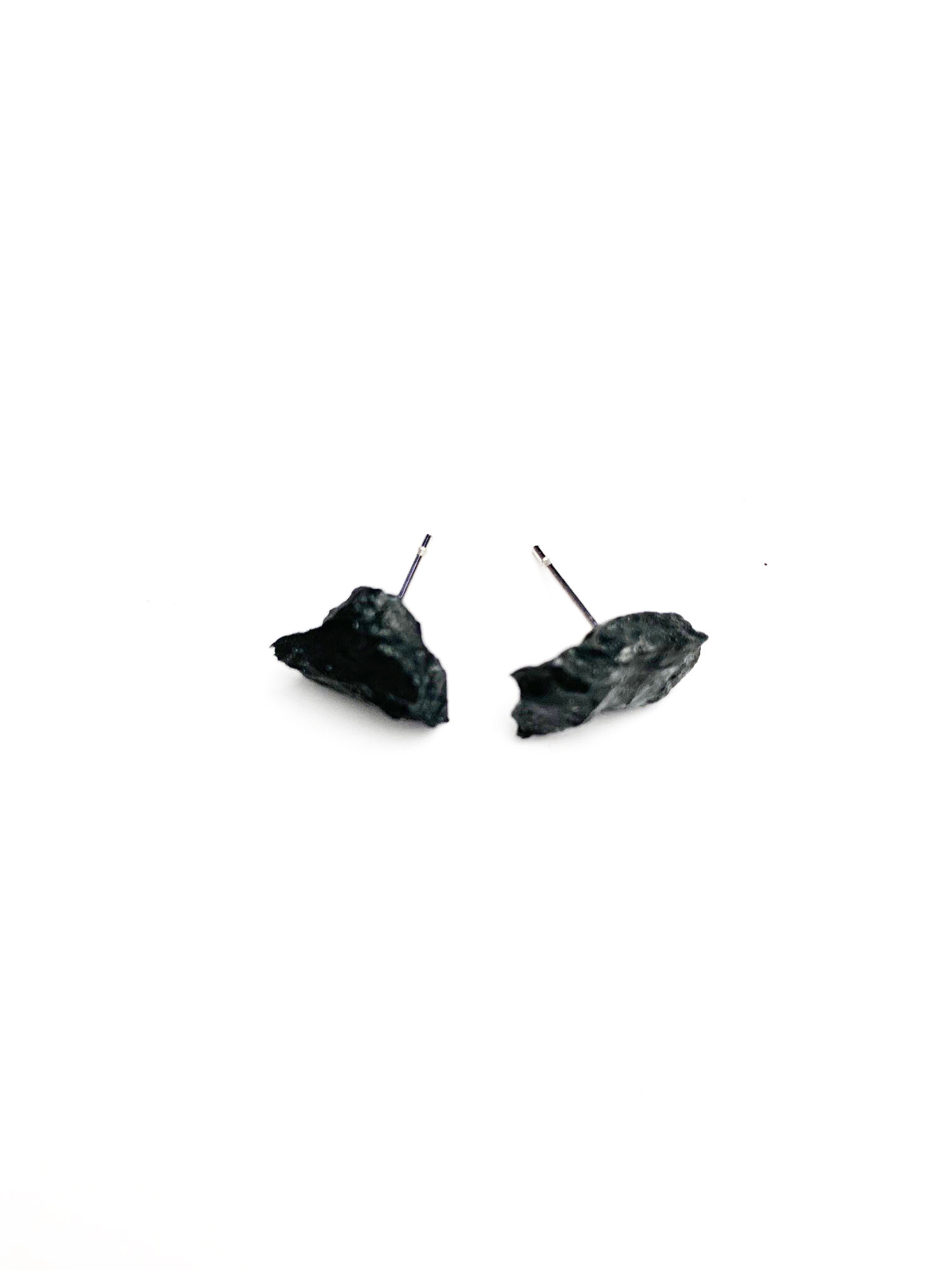 Black Tourmaline Stud Earrings