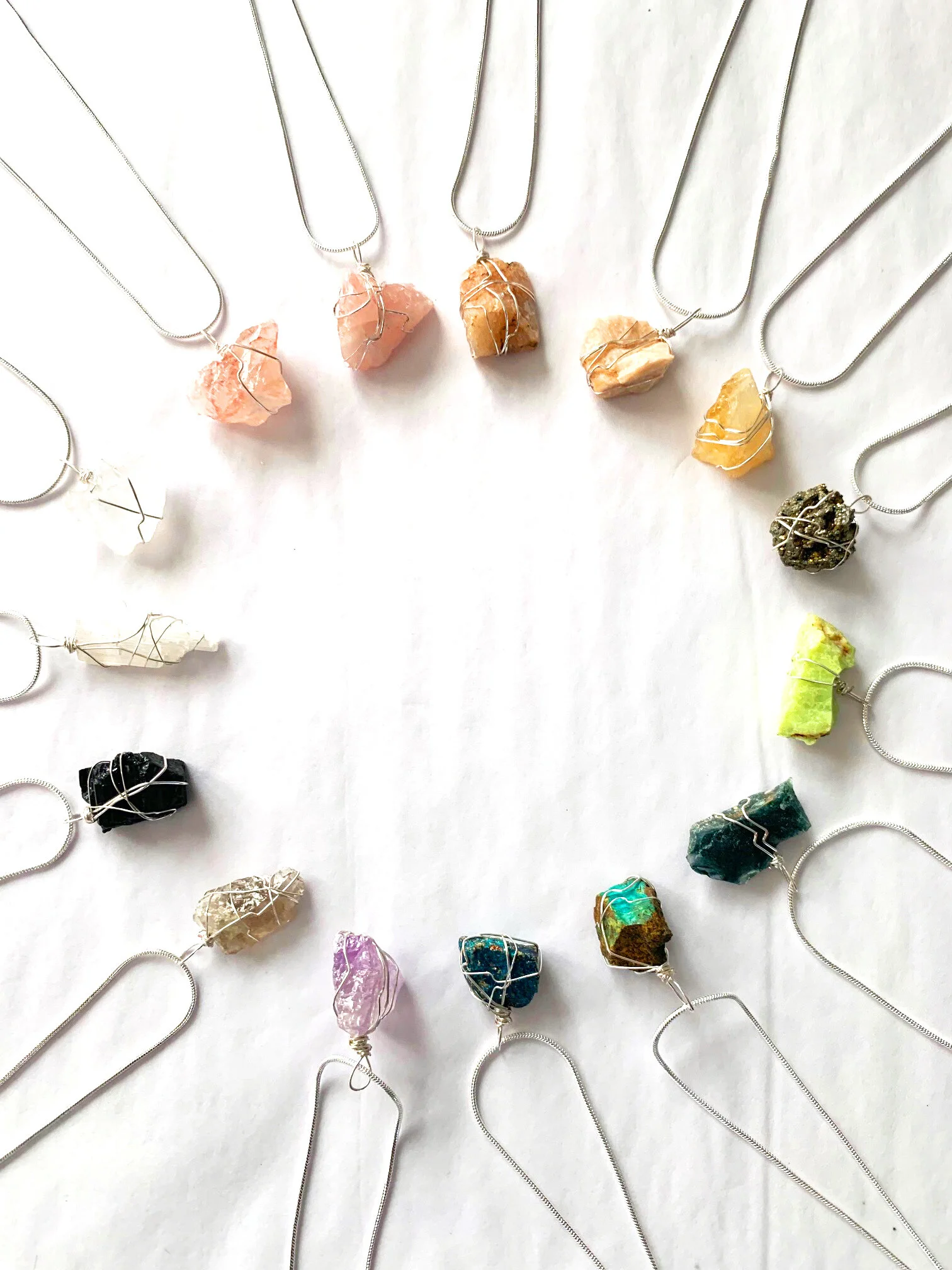Genuine Joshua Tree Gemstone Necklaces on 925 sterling silver chain