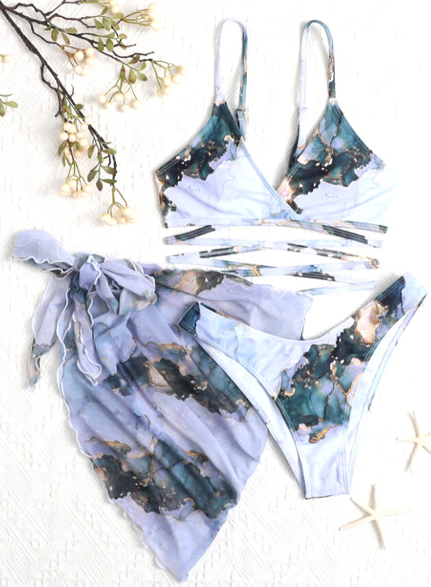 Saai viel Medaille Marble Print 3 Piece Bikini Set - Woman's SM-MED-LG — Joshua Tree Rock &  Lotus