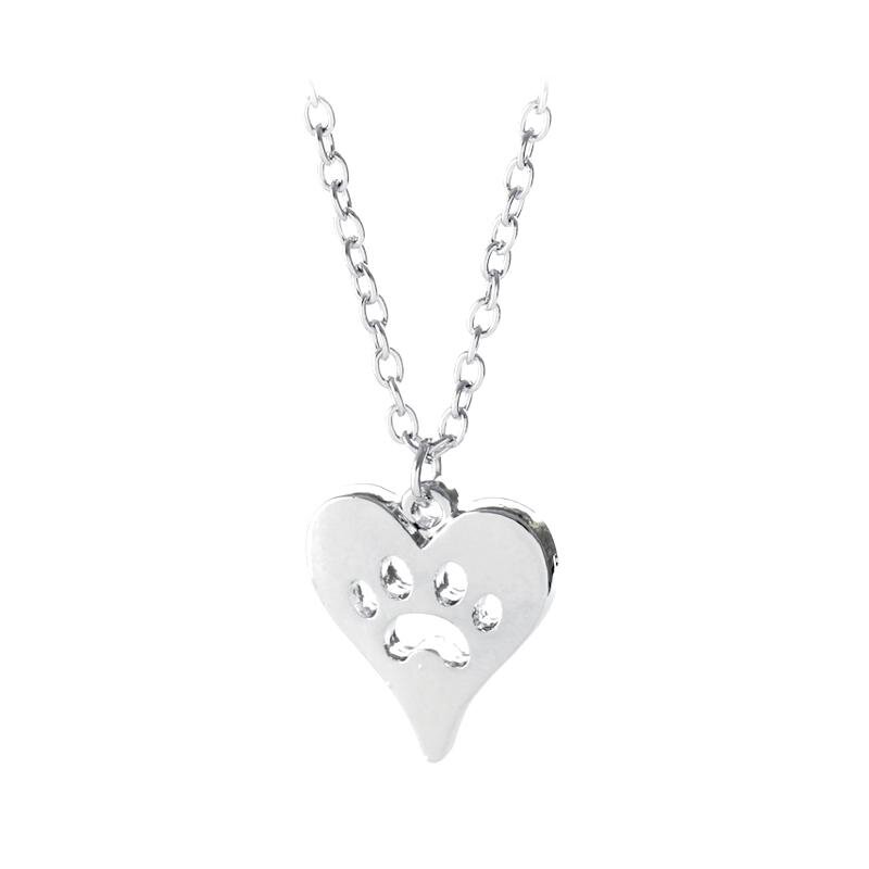 Paw Print Heart Necklace