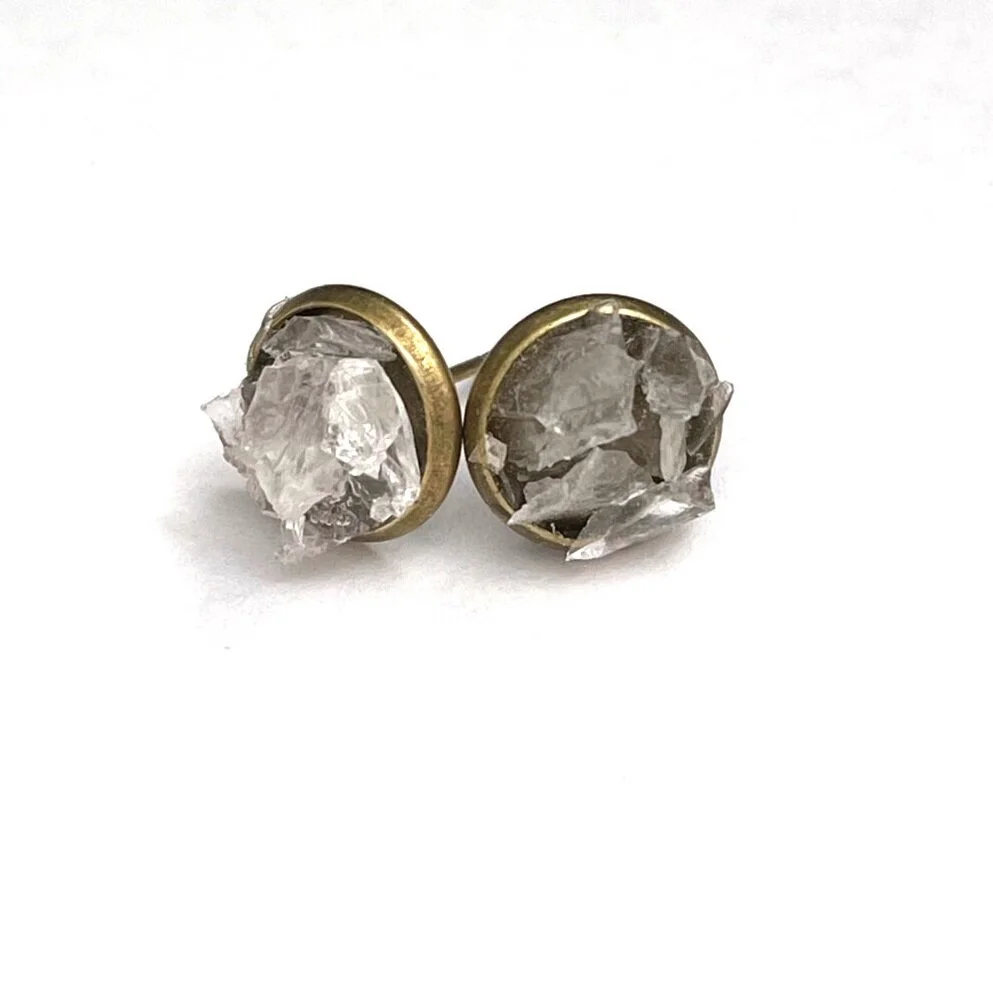 Crushed Joshua Tree Quartz Earrings