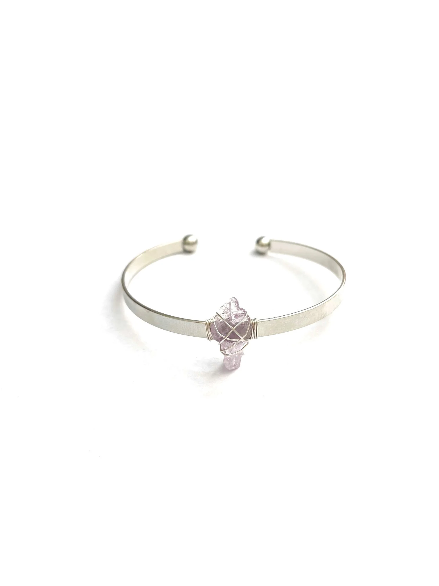 Dainty Amethyst Crystal Cuff