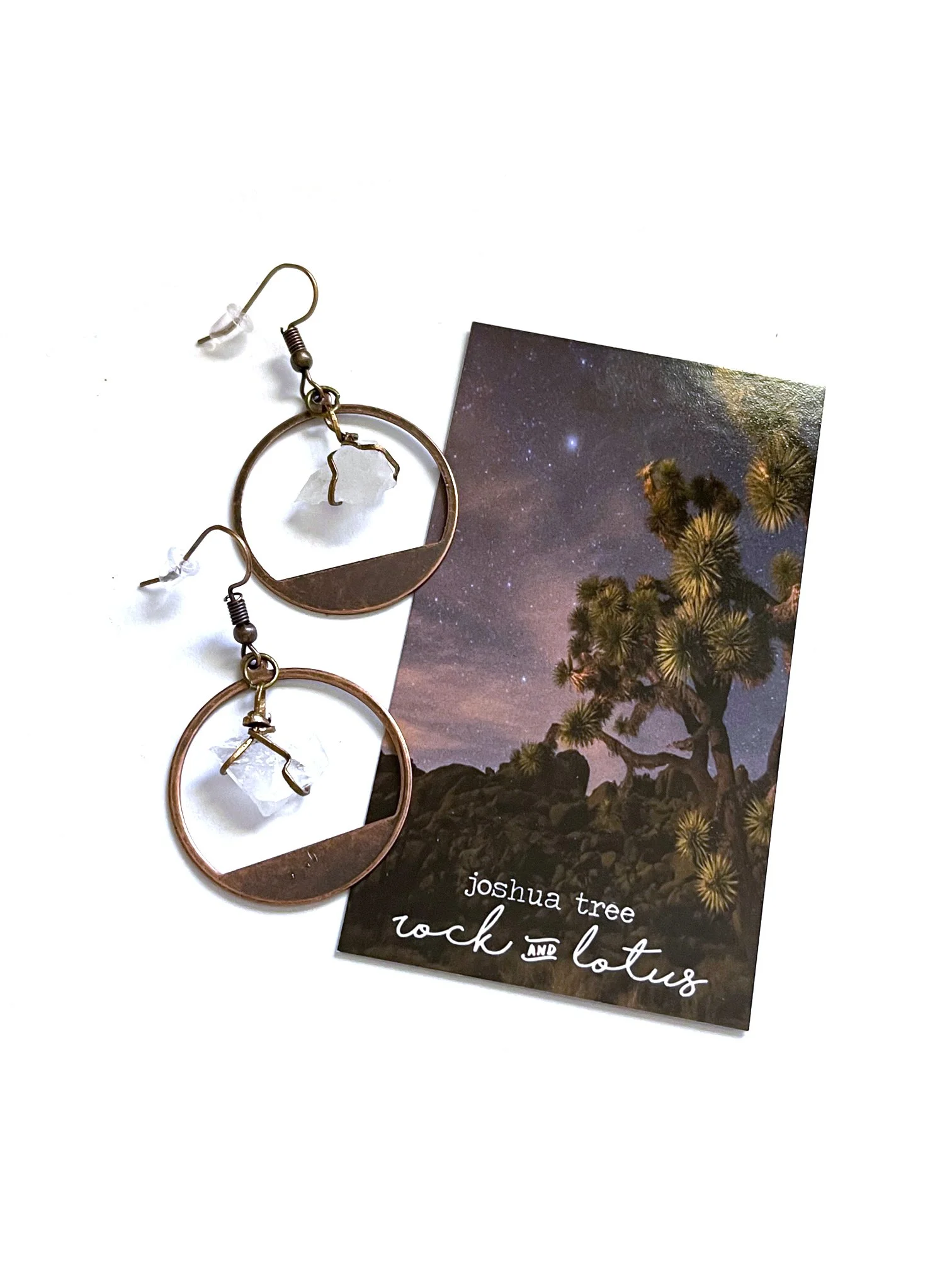 Girasol Crystal and Bronze Hoop Earrings