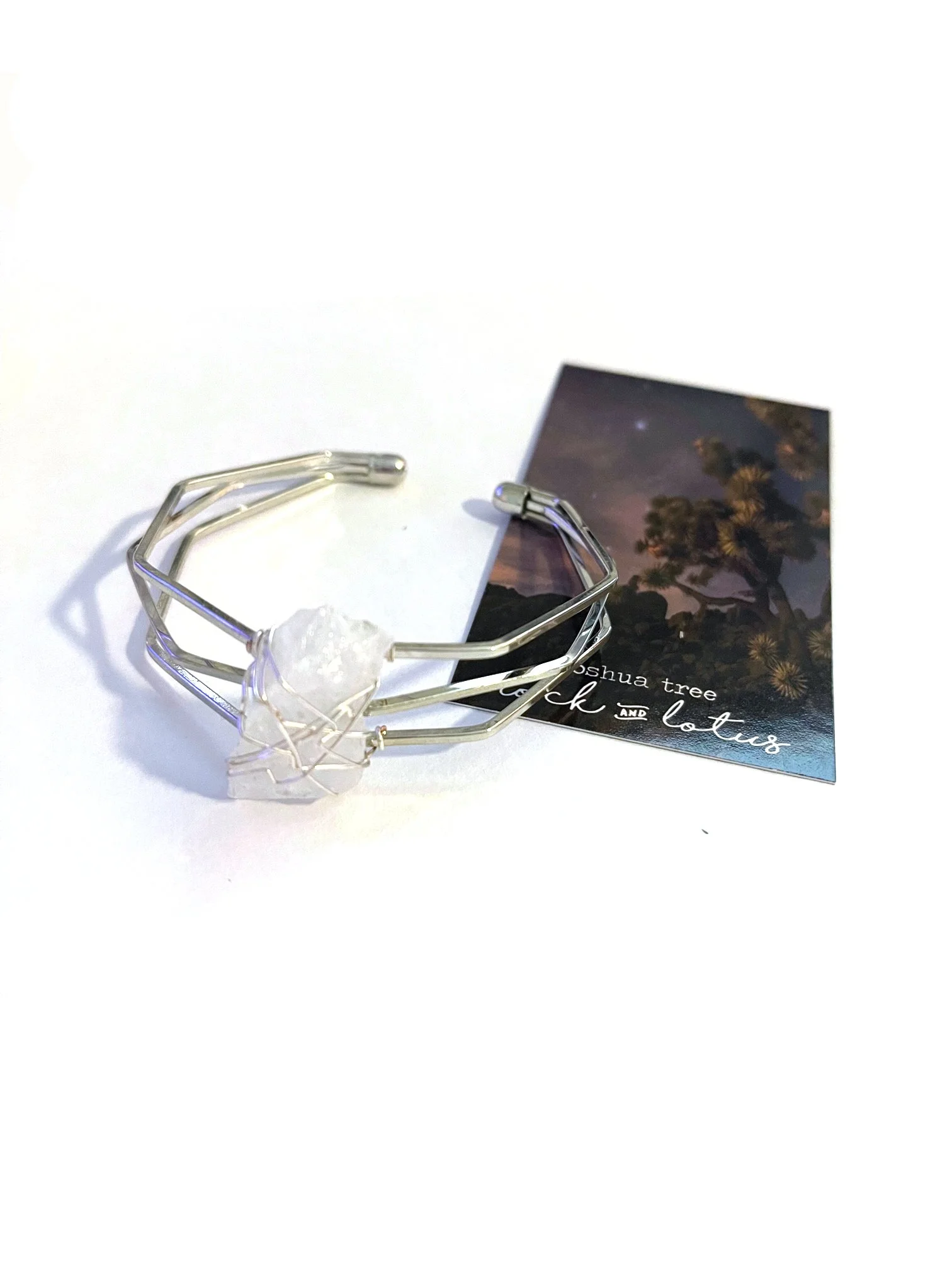 Crystal Geometric Bracelet (silver)