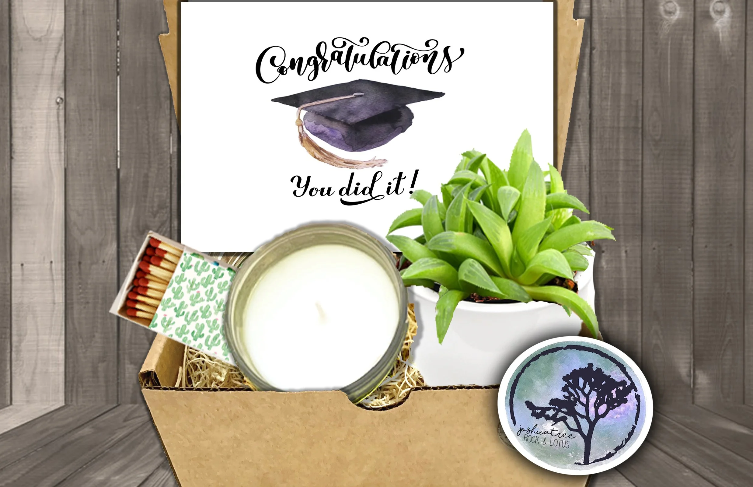 Congratulations, You Did It - Graduation Cap Succulent Gift Box