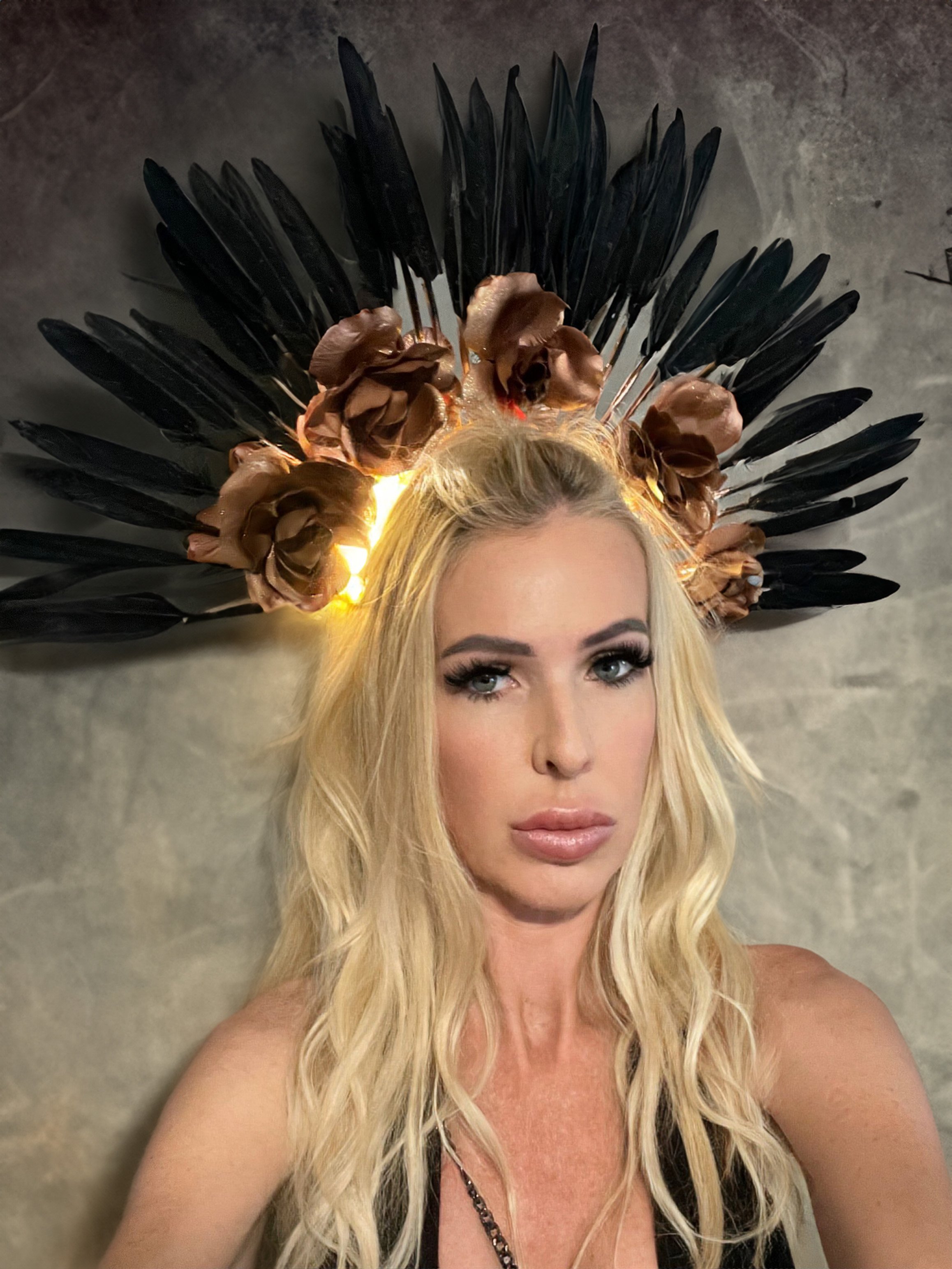 Feather LED Light Up Crown by Charity Huether of Joshua Tree Rock and Lotus