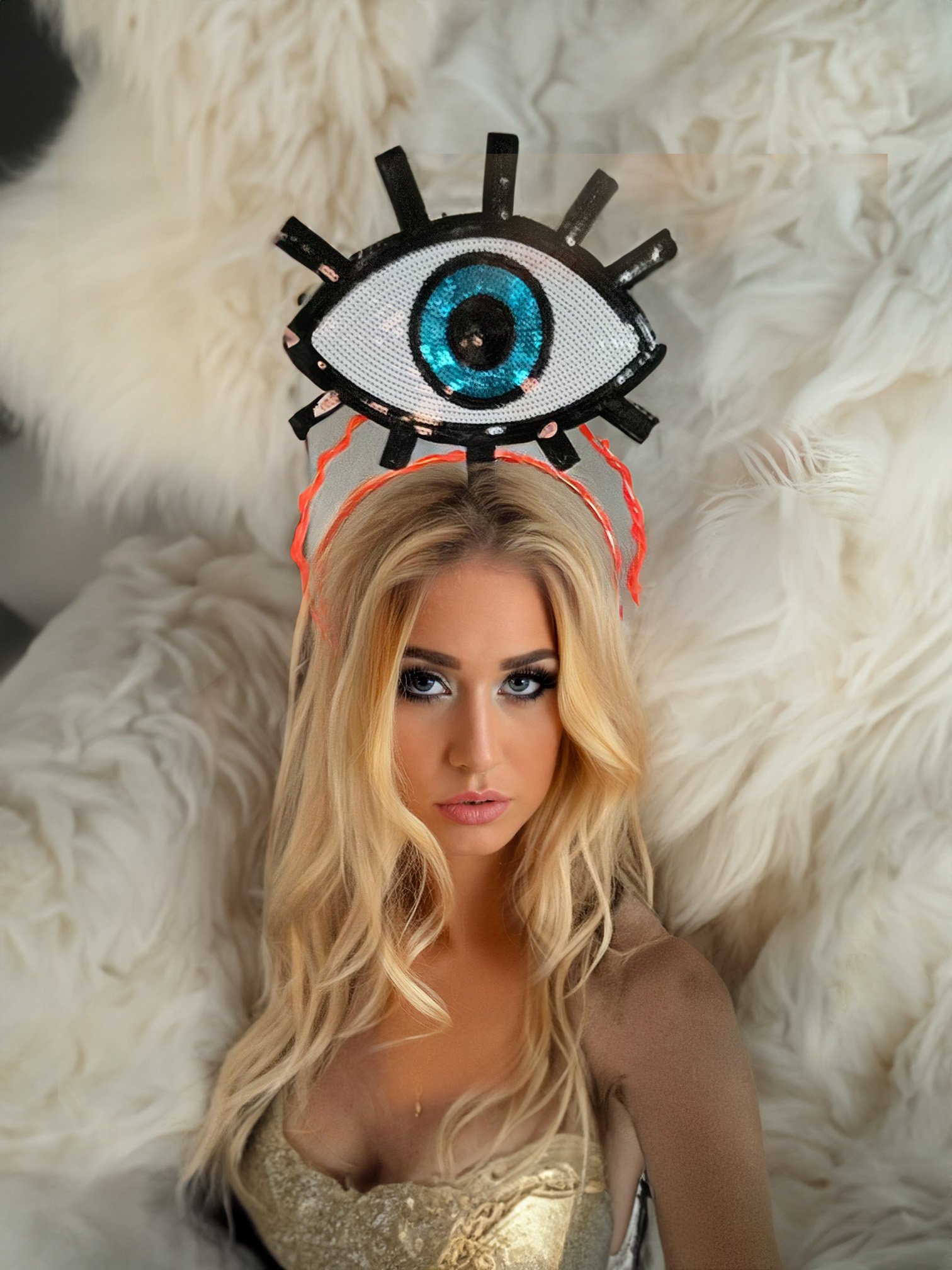 Surrealist Light Crown by Charity Huether - Joshua Tree Rock and Lotus