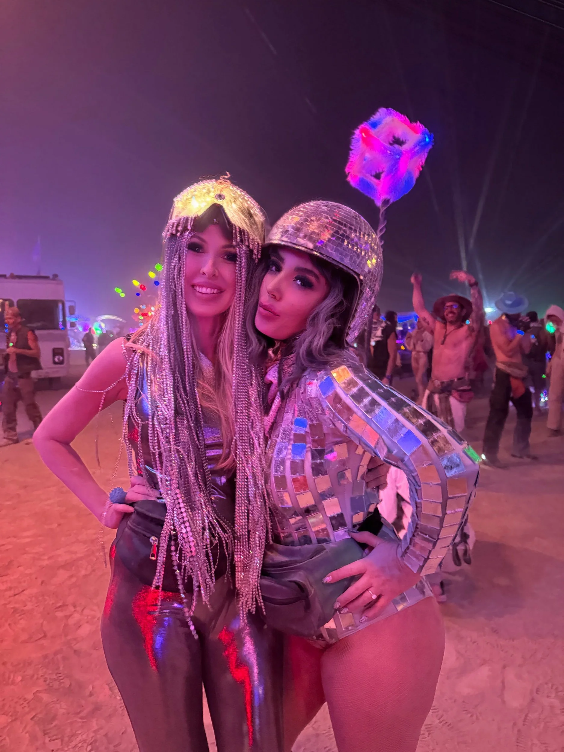 Disco Ball Helmet by artist Charity Huether from Joshua Tree, CA
