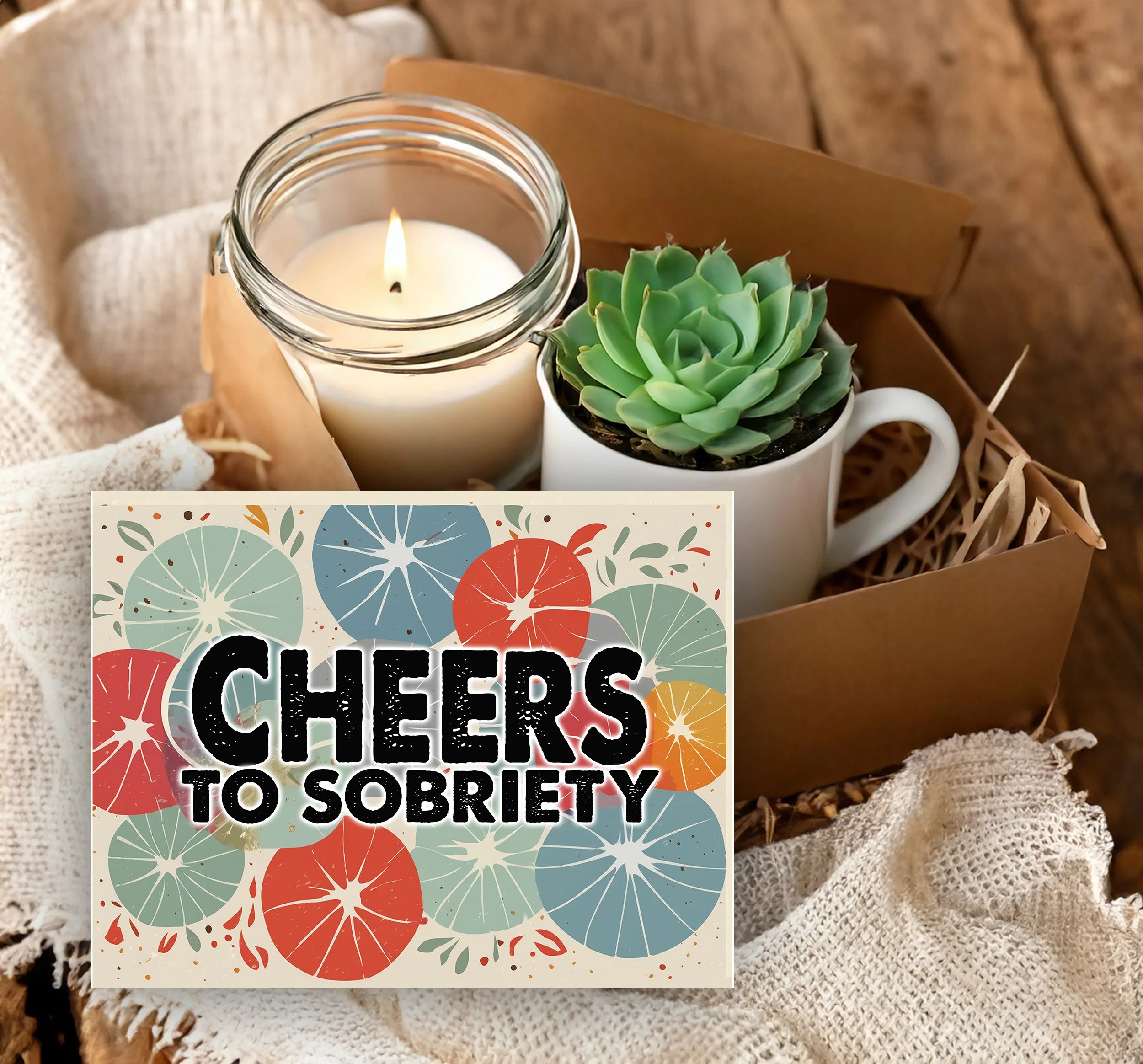 Cheers to Sobriety Succulent Gift Box
