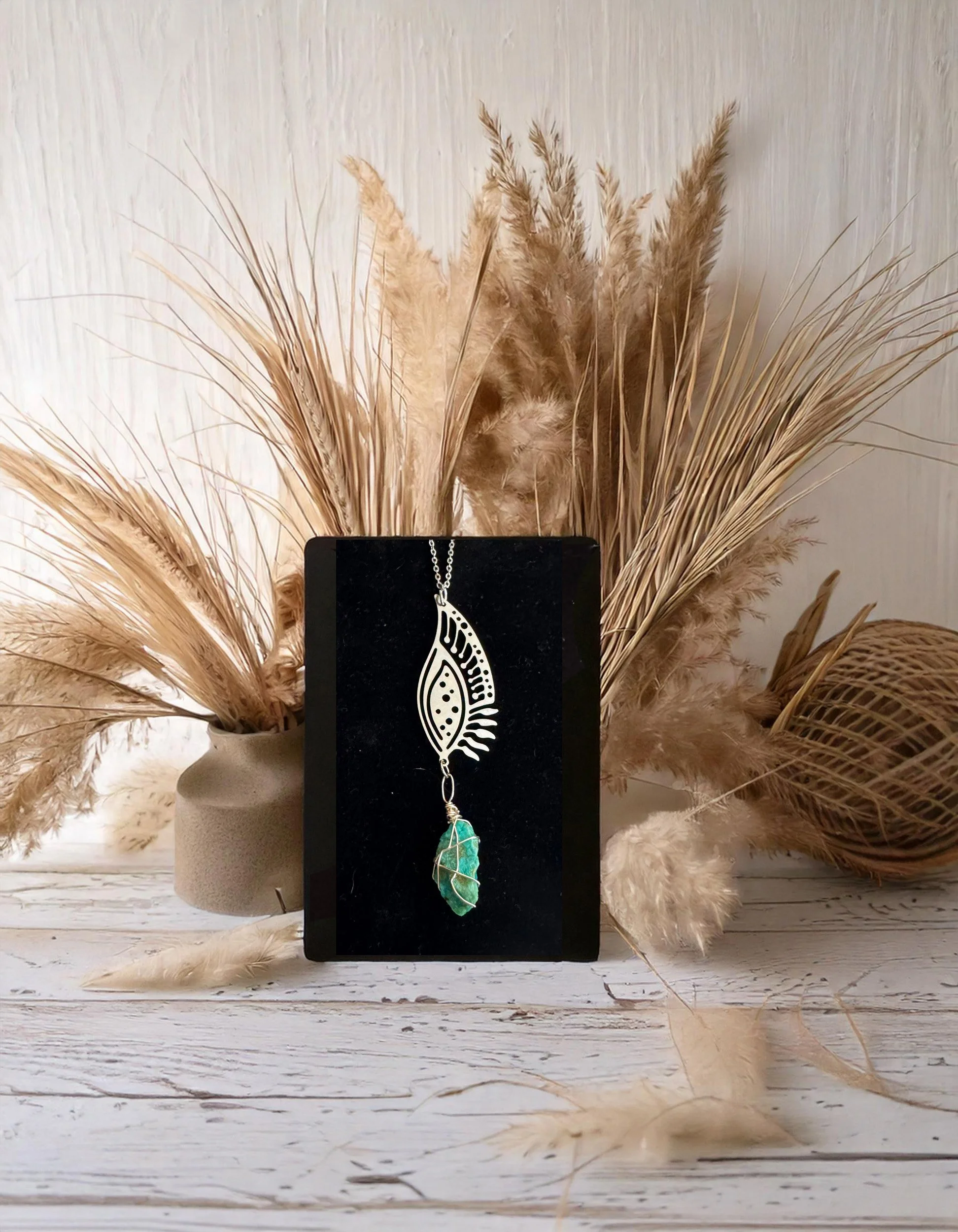 Chrysocolla_and_Stainless_Feather_Necklace_by_Charity_Huether_artist_JTRockandLotus.jpg