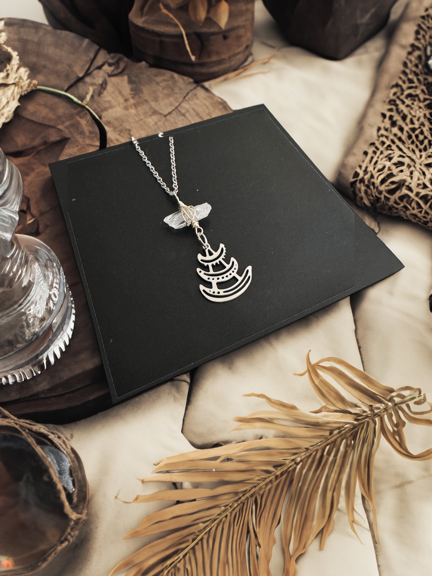 Joshua Tree Quartz Crystal Keepsake Neckalce by Joshua Tree Rock and Lotus