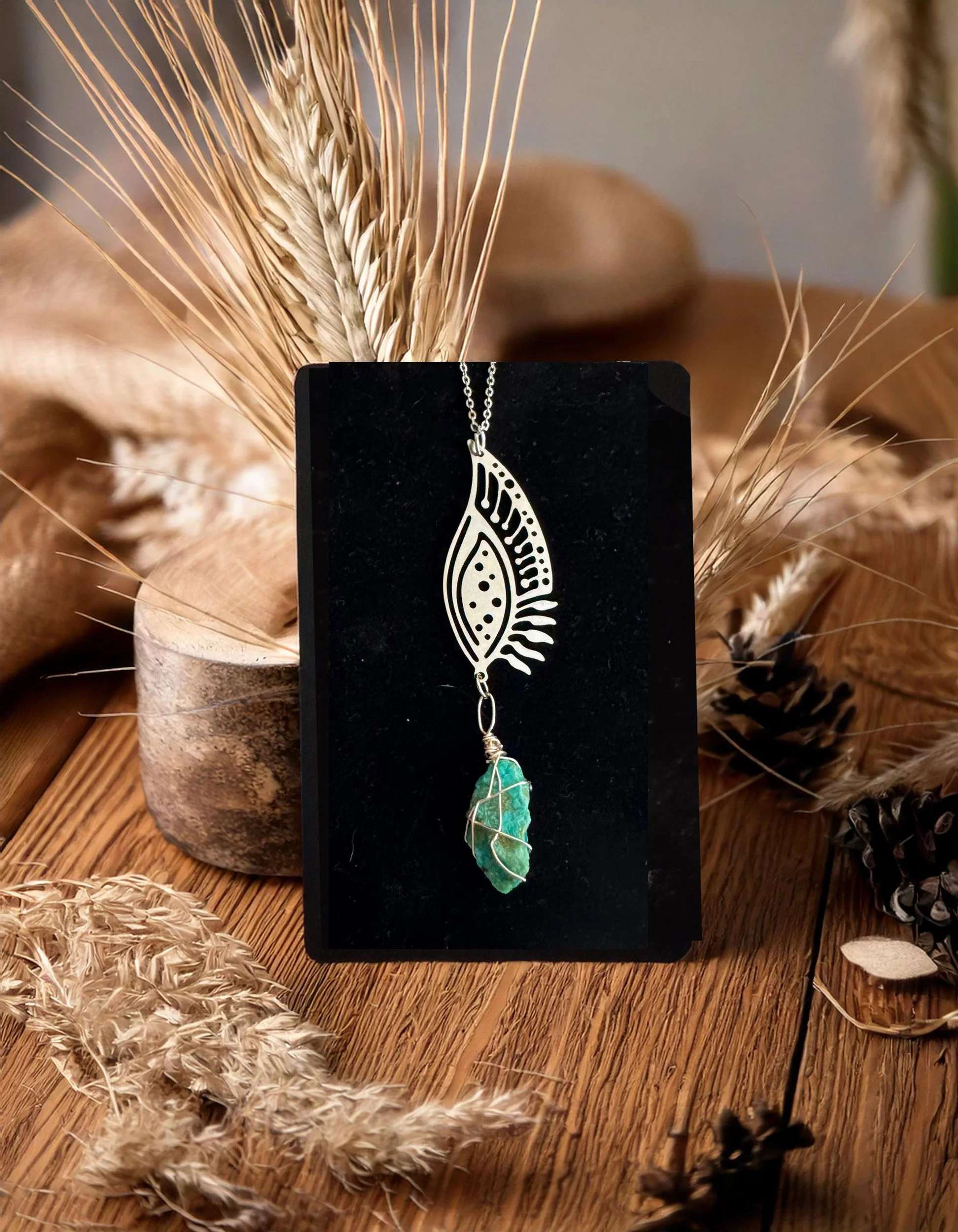 Chrysocolla_and_Stainless_Feather_Necklace_by_Charity_Huether_artist_JoshuaTree.jpg