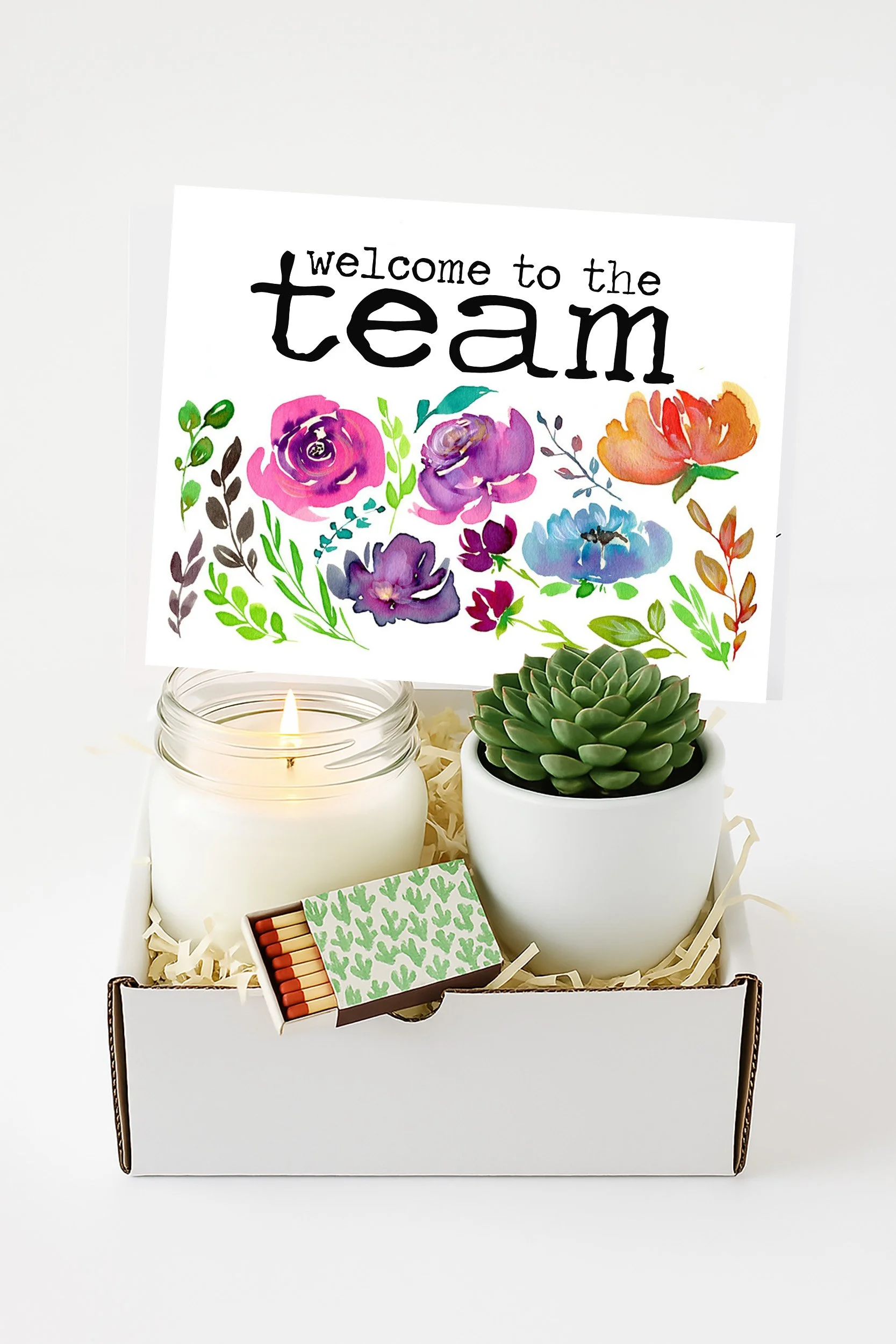 Welcome to the Team - Custom Company Succulent Gift Box by Joshua Tree Rock and Lotus