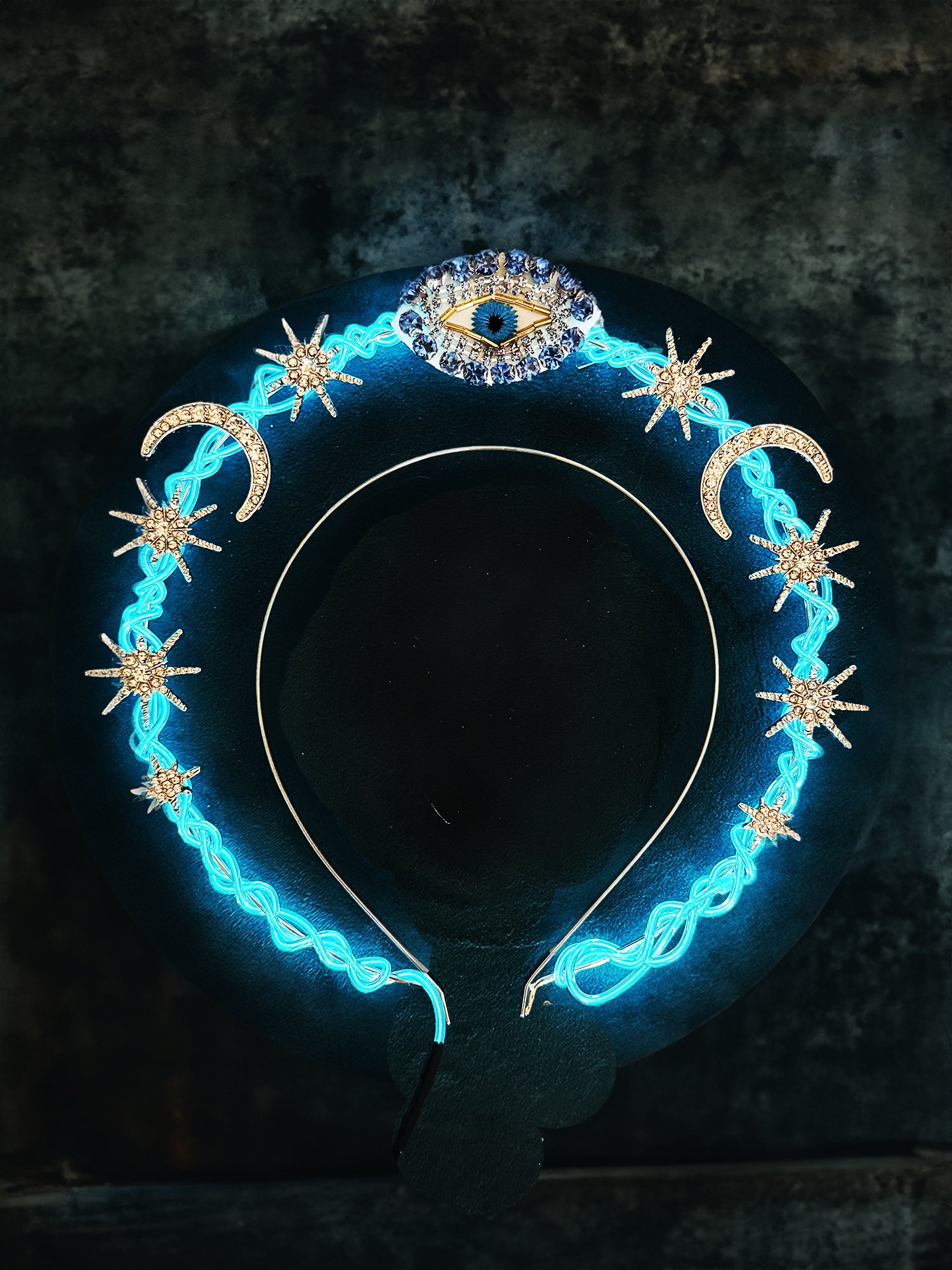 Glowing Celestrial Light Up Festival Crown by Charity Huether