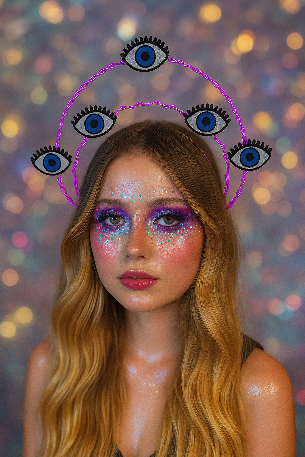 All Eyes On You - Surrealism Light Crown