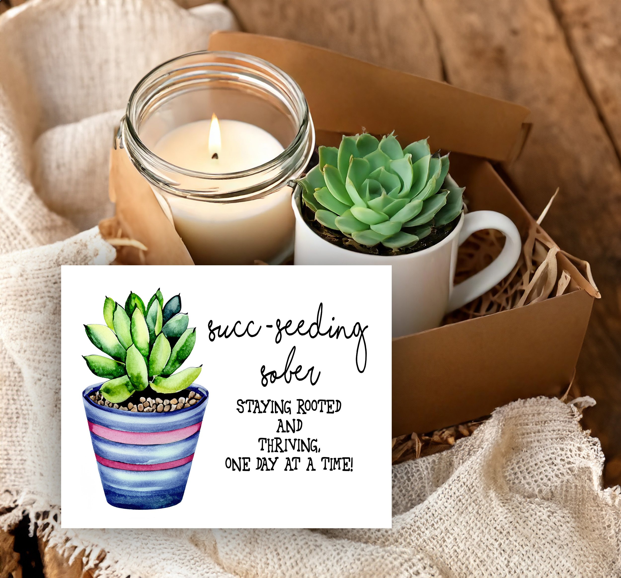 Succeeding Sober Gift Box Set for Sobriety Milestone