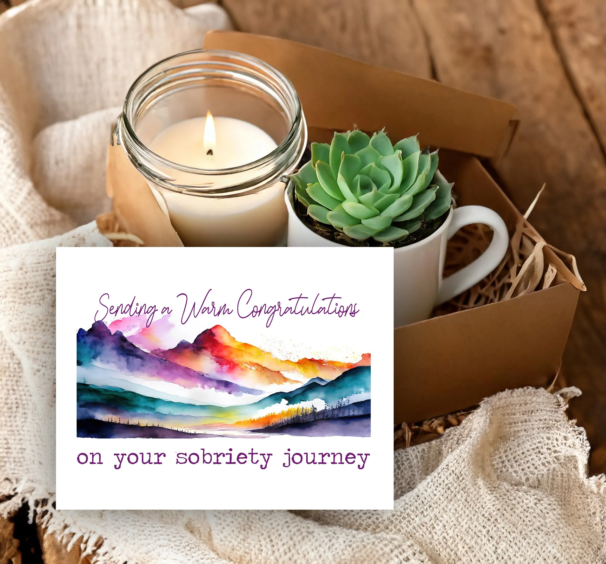 Warm Congratulations on your Sobriety Journey - Customized Gift Box