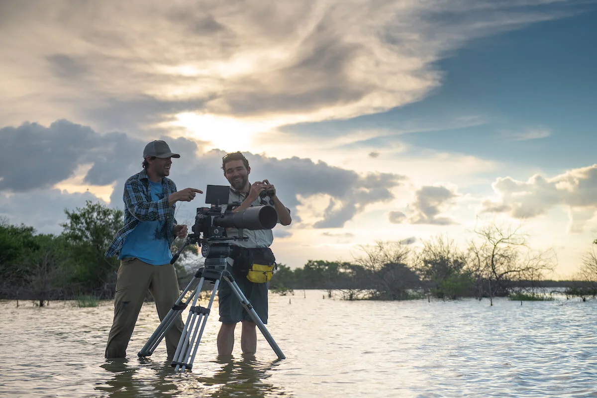 National Geographic videographer Keith Ladzinski shooting The Birders in La Guajira Department, WhereNext’s feature documentary on Colombian bird diversity