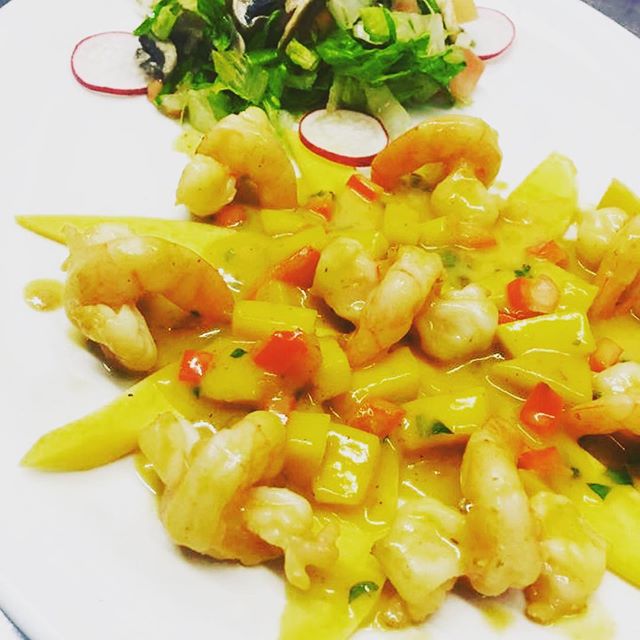 Our mango shrimp 🍤!!!