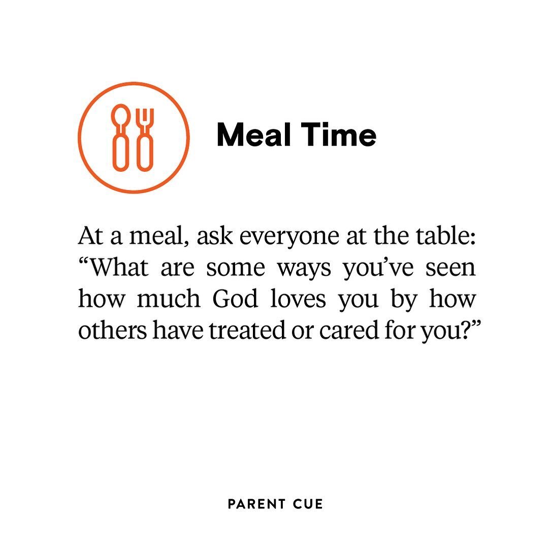 Elementary parents, here is a conversation cue for this week! Take some time to engage with your kid during a meal this week! For additional cues, check out the Parent Cue App!