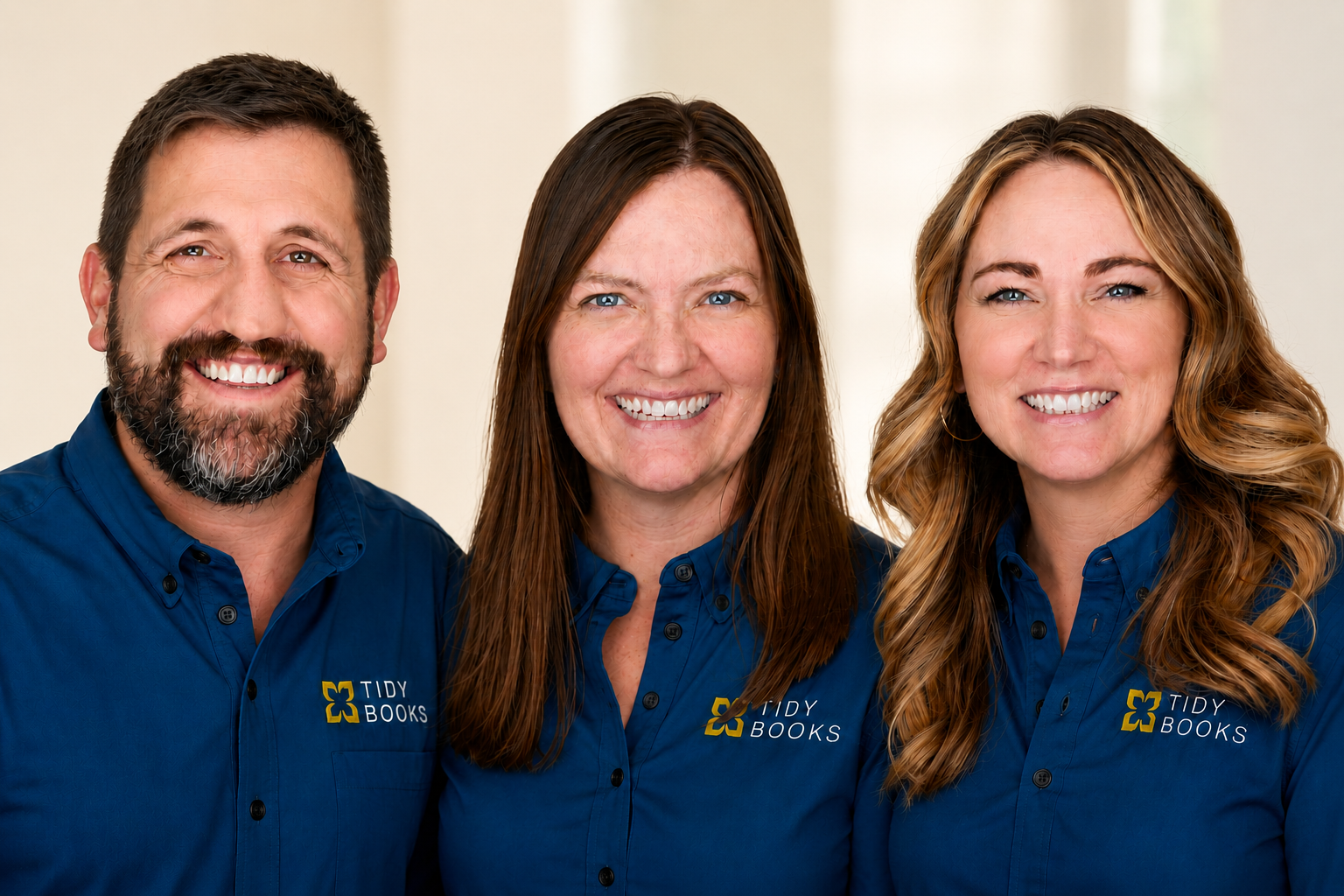 The Tidy Books Team: Andrew, Tanya and Jen