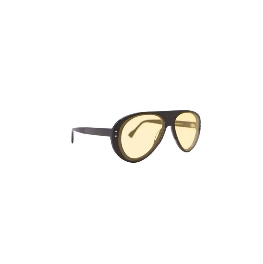 REFLEX IN YELLOW 👀?! Our best selling frame from summer, made of black acetate &amp; yellow lens&mdash; stocked at @thirteencrosby