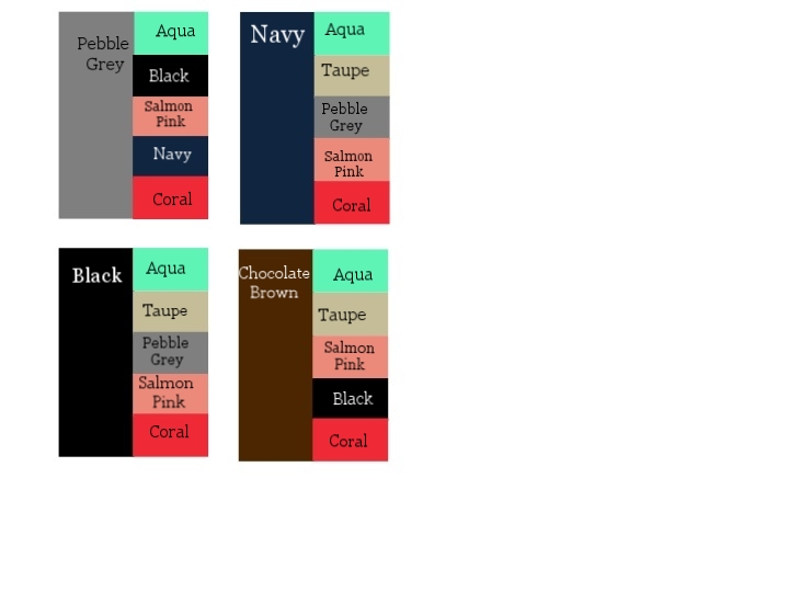 colour chart for Eliare