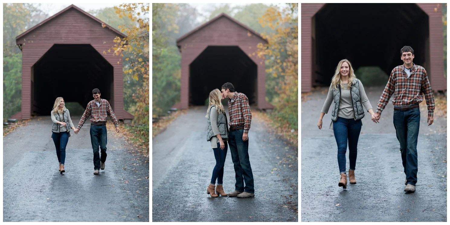 Meems Bottom Covered Bridge Engagement Session in New Market, VA