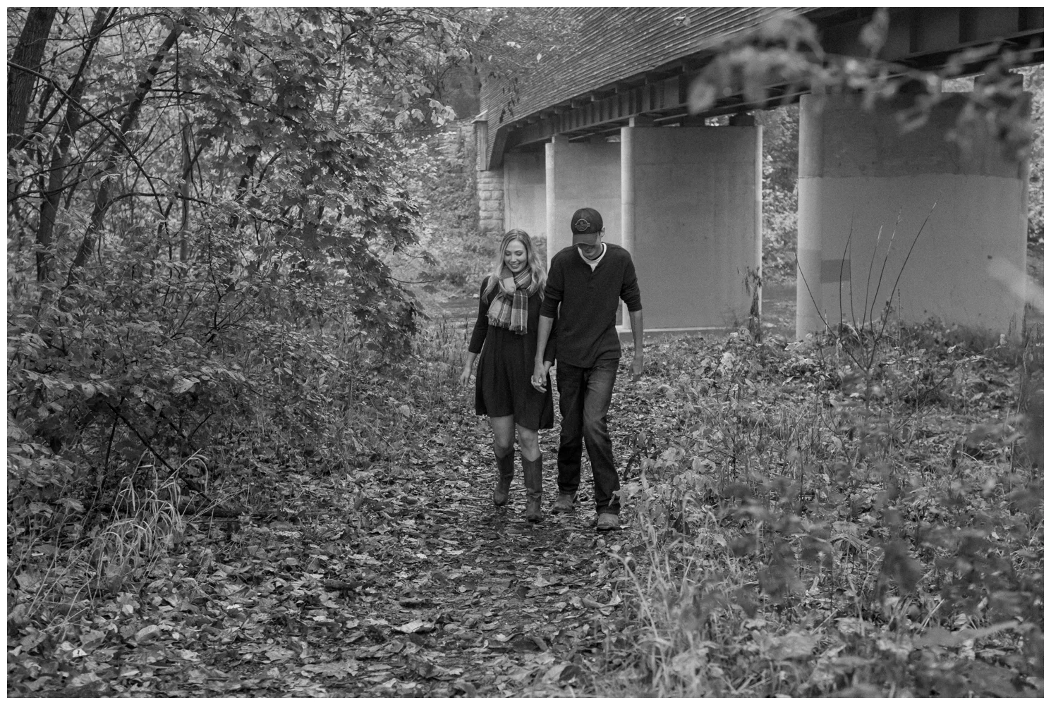Meems Bottom Covered Bridge Engagement Session in New Market, VA