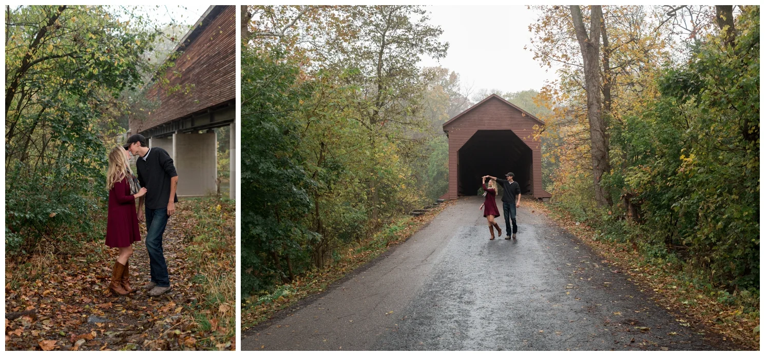 Meems Bottom Covered Bridge Engagement Session in New Market, VA