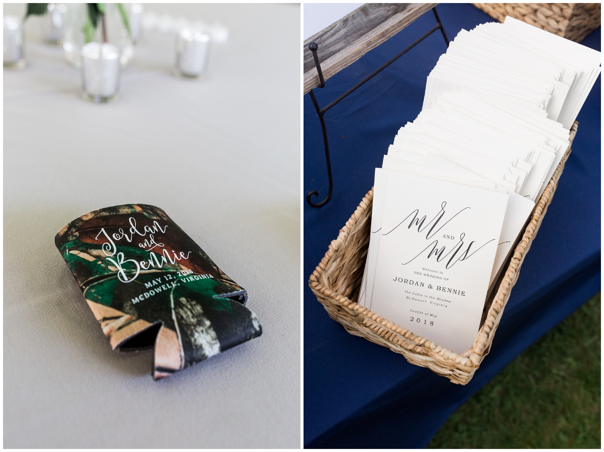 200-person Highland County Virginia mountaintop wedding in spring with large bridal party