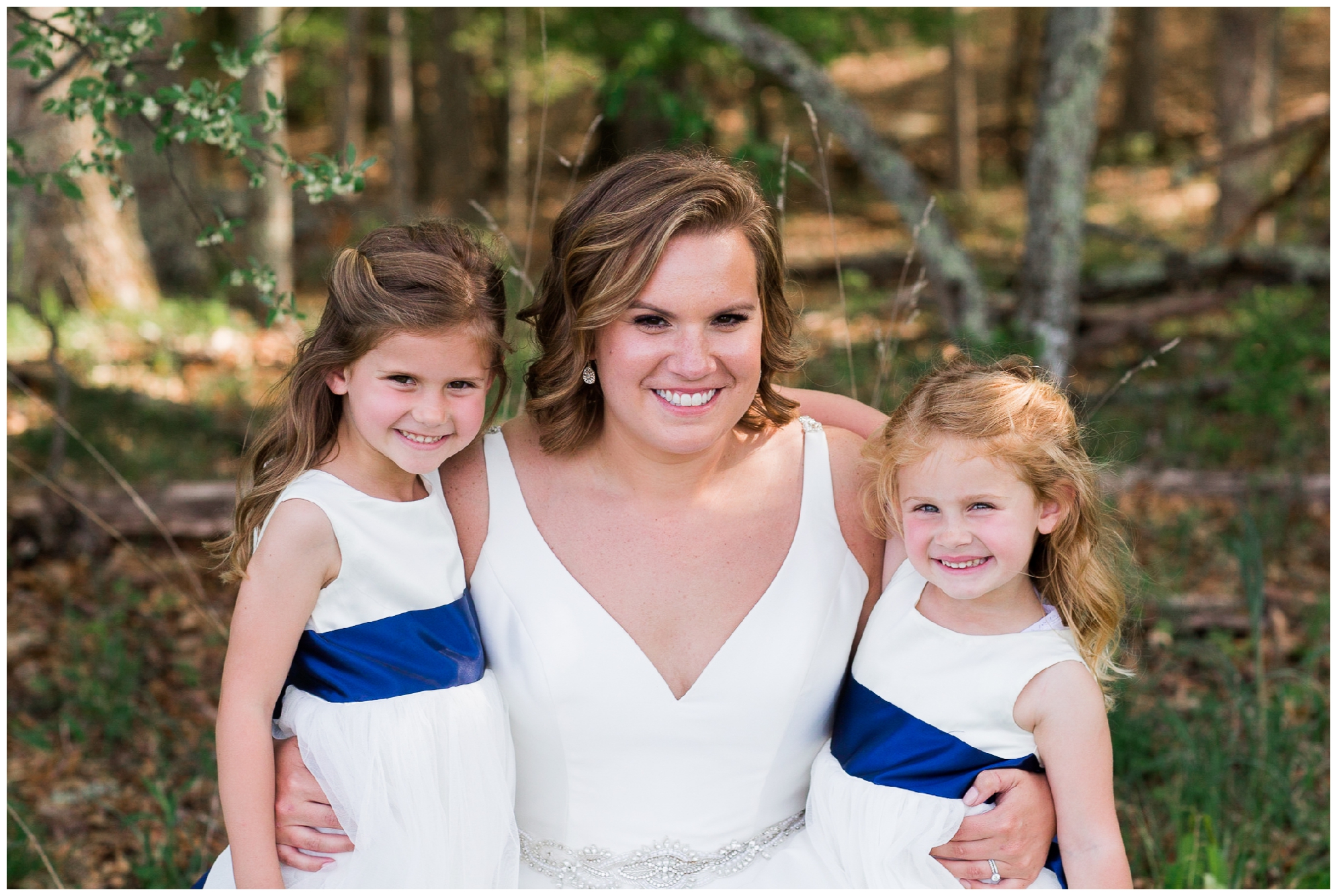 200-person Highland County Virginia mountaintop wedding in spring with large bridal party