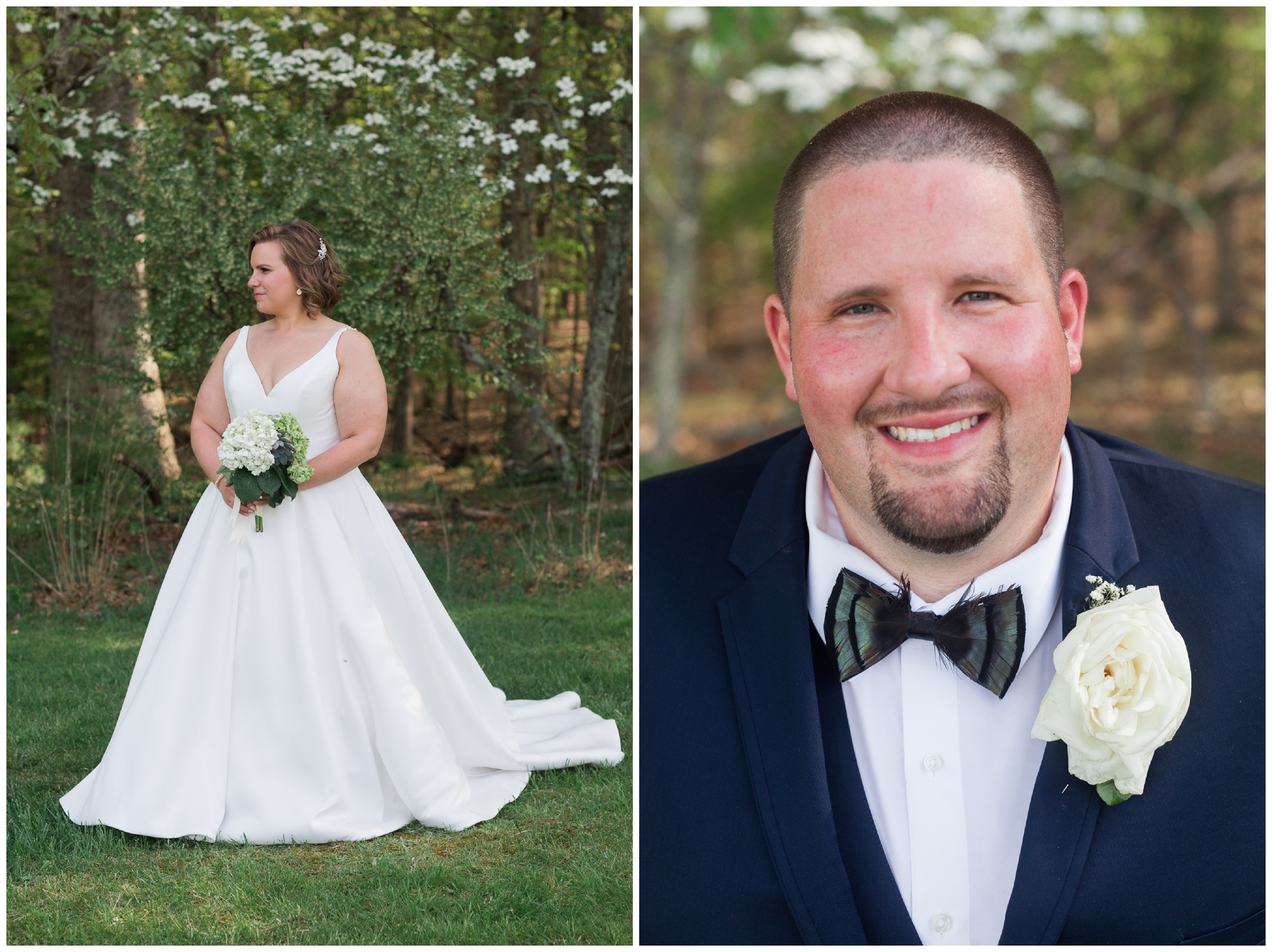 200-person Highland County Virginia mountaintop wedding in spring with large bridal party