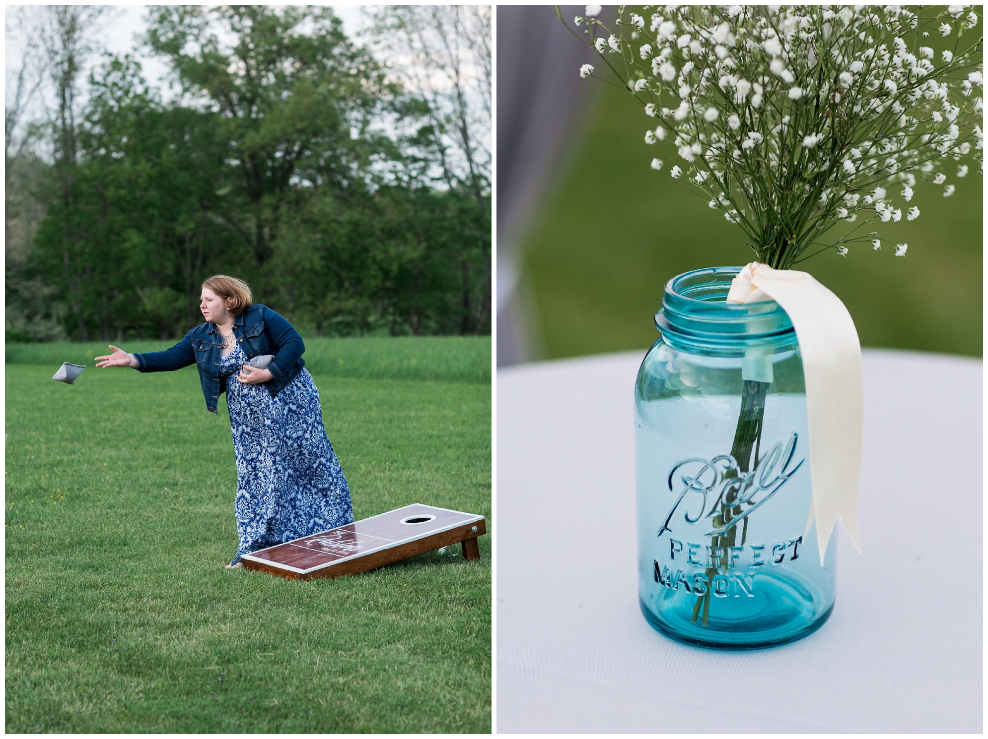 200-person Highland County Virginia mountaintop wedding in spring with large bridal party