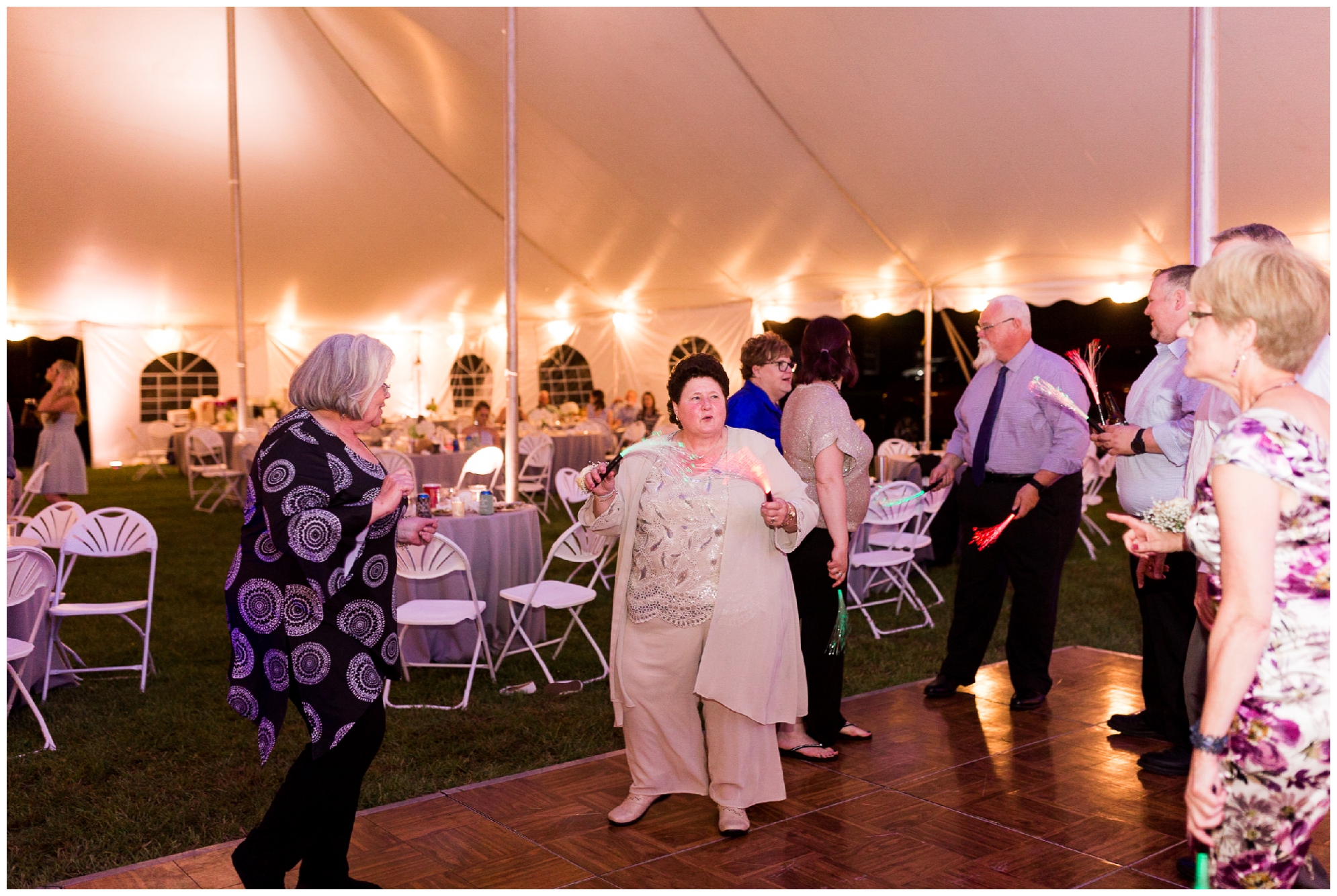 200-person Highland County Virginia mountaintop wedding in spring with large bridal party
