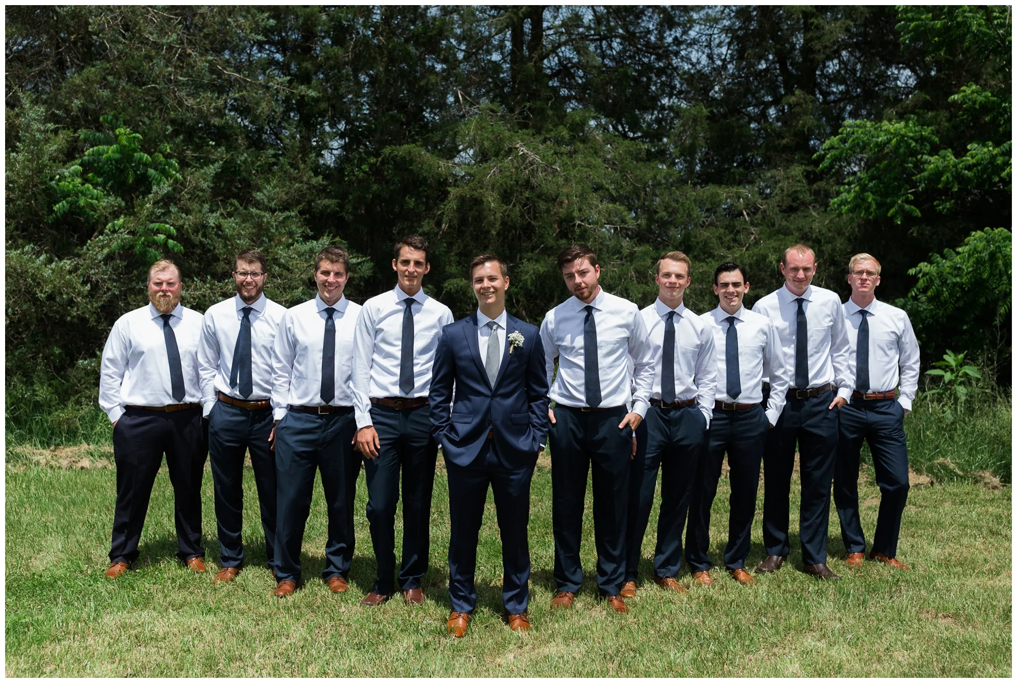 Mountaintop wedding in late spring in the Shenandoah Valley Blue Ridge Mountains.