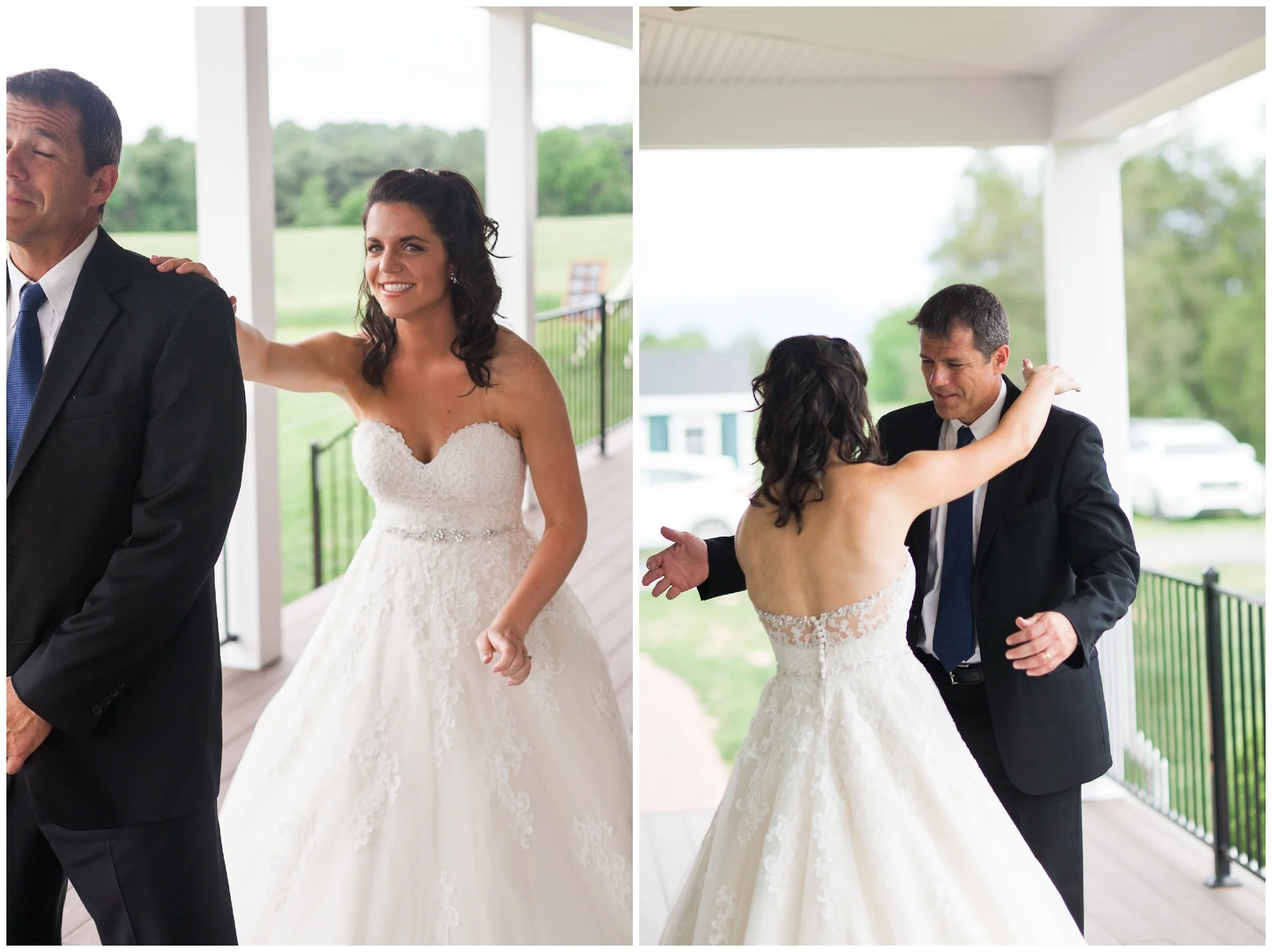 Mountaintop wedding in late spring in the Shenandoah Valley Blue Ridge Mountains.