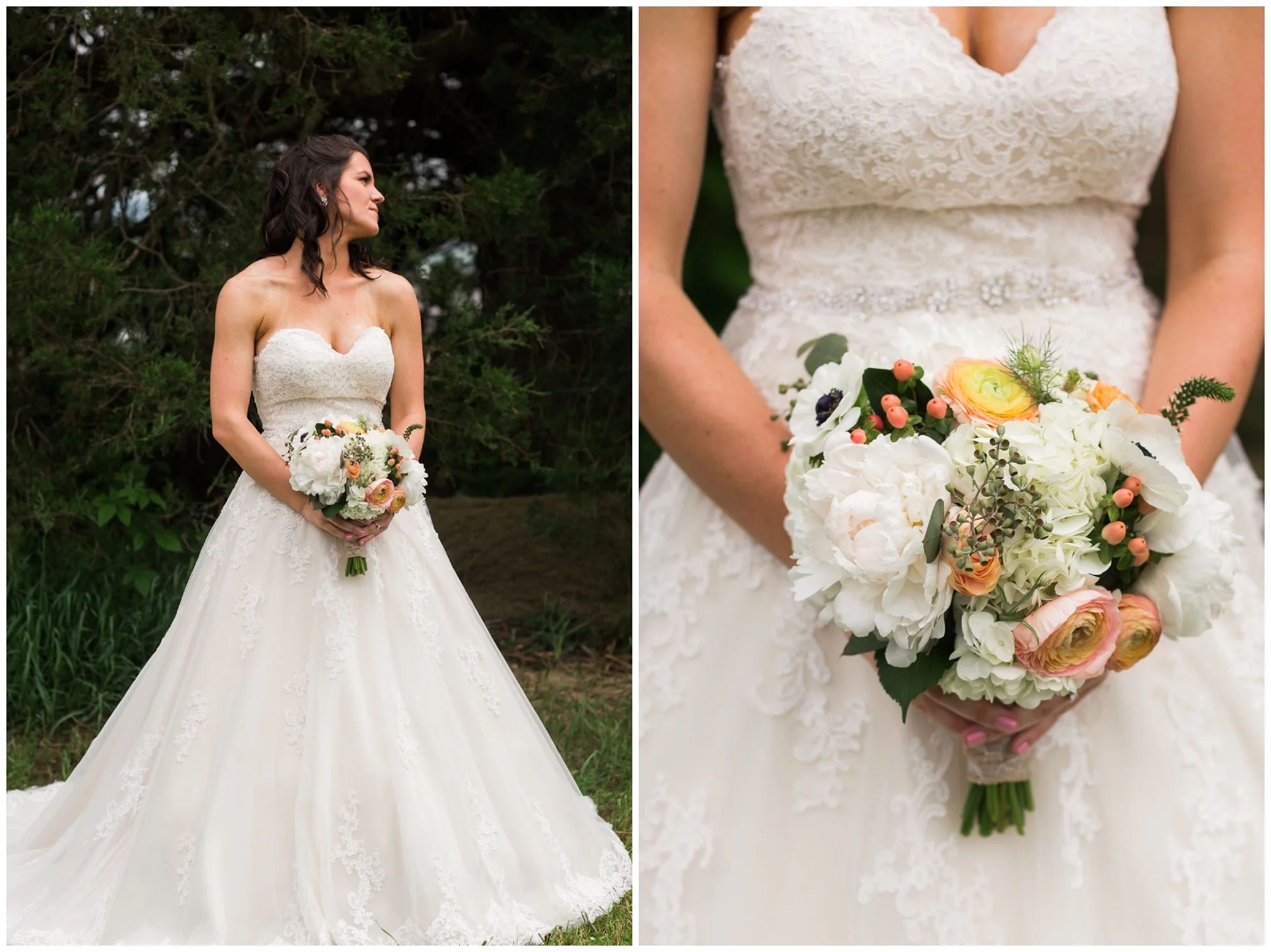 Mountaintop wedding in late spring in the Shenandoah Valley Blue Ridge Mountains.