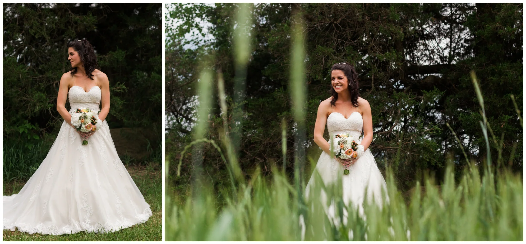 Mountaintop wedding in late spring in the Shenandoah Valley Blue Ridge Mountains.