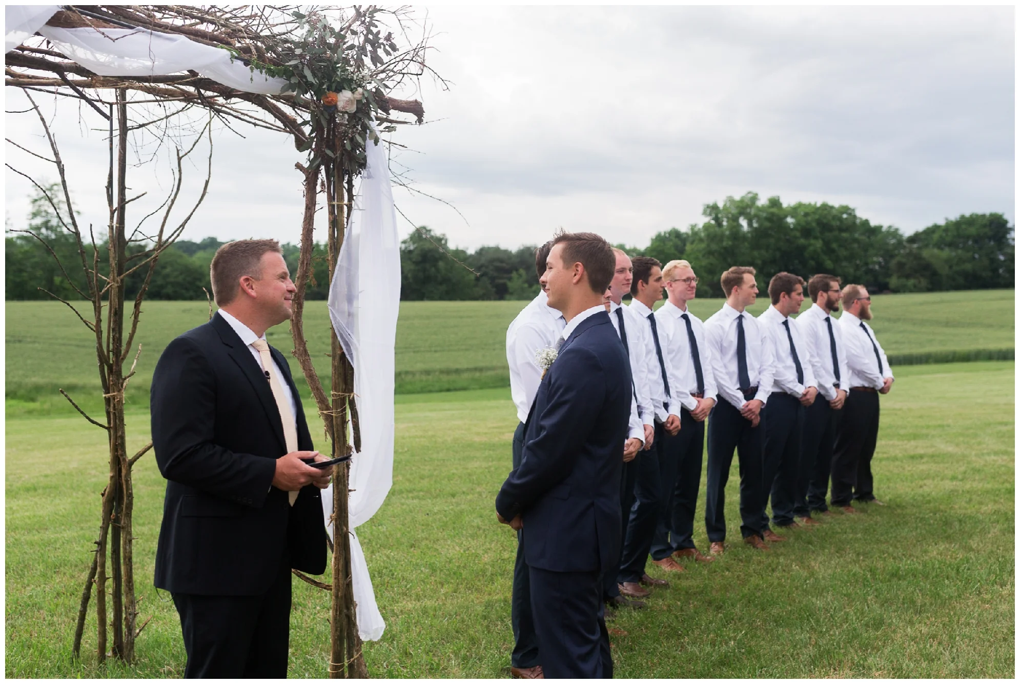 Mountaintop wedding in late spring in the Shenandoah Valley Blue Ridge Mountains.