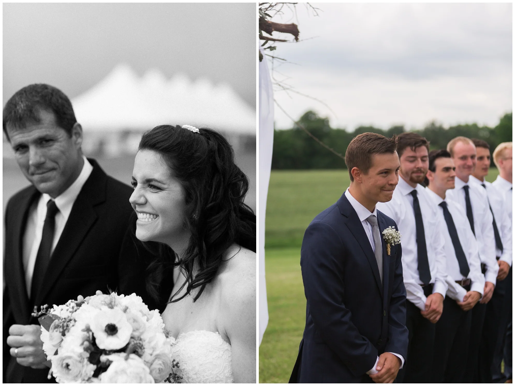 Mountaintop wedding in late spring in the Shenandoah Valley Blue Ridge Mountains.