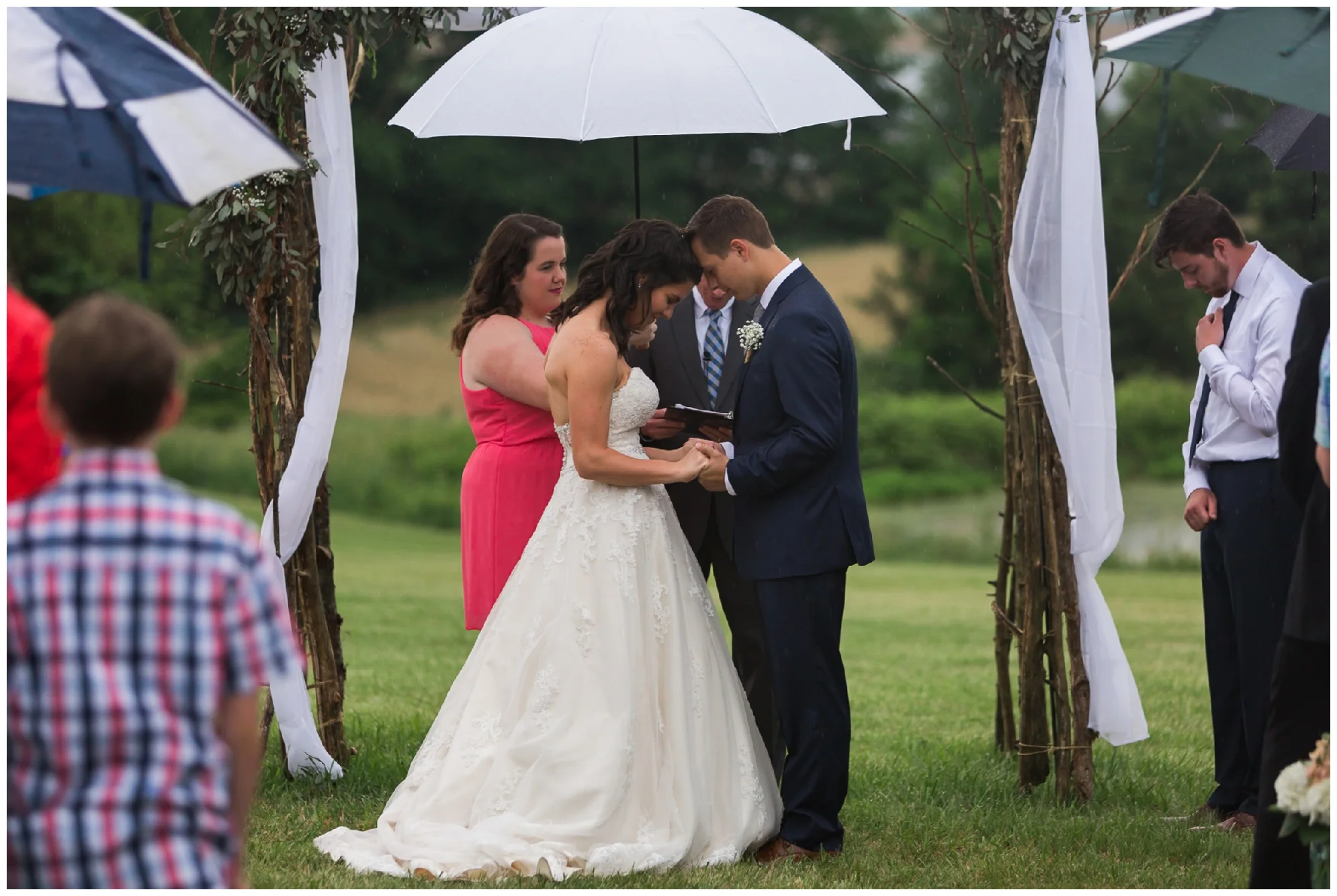 Mountaintop wedding in late spring in the Shenandoah Valley Blue Ridge Mountains.