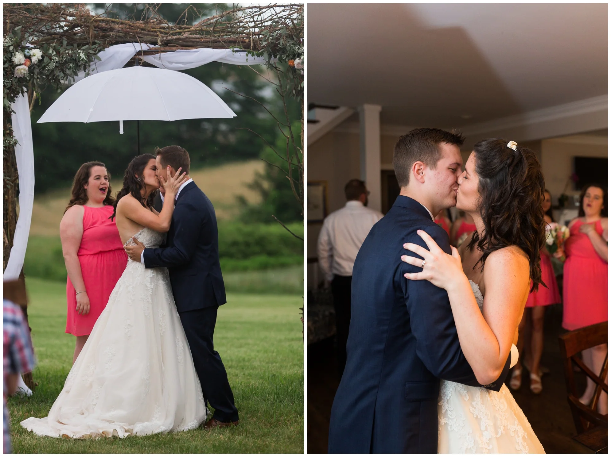 Mountaintop wedding in late spring in the Shenandoah Valley Blue Ridge Mountains.