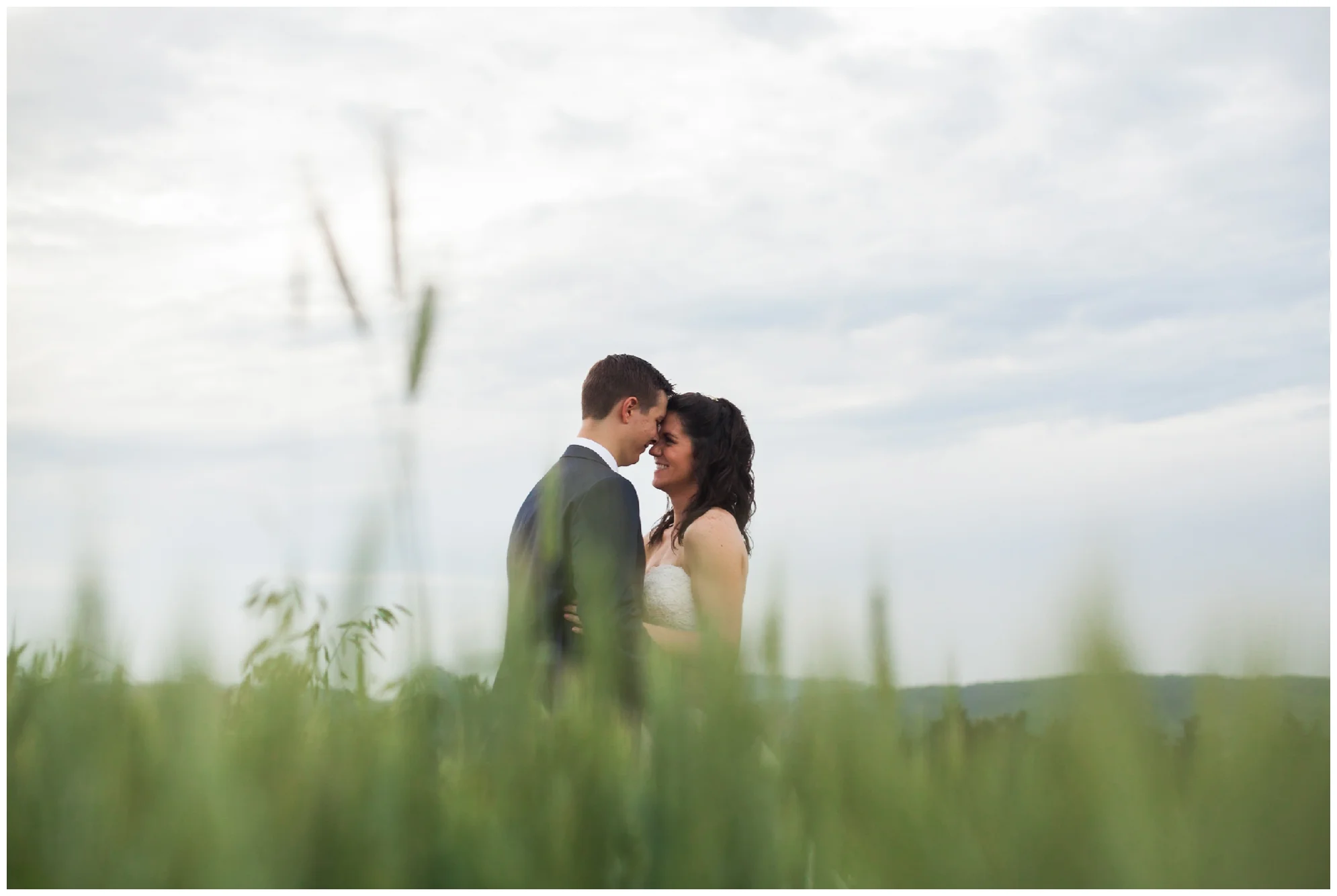 Mountaintop wedding in late spring in the Shenandoah Valley Blue Ridge Mountains.