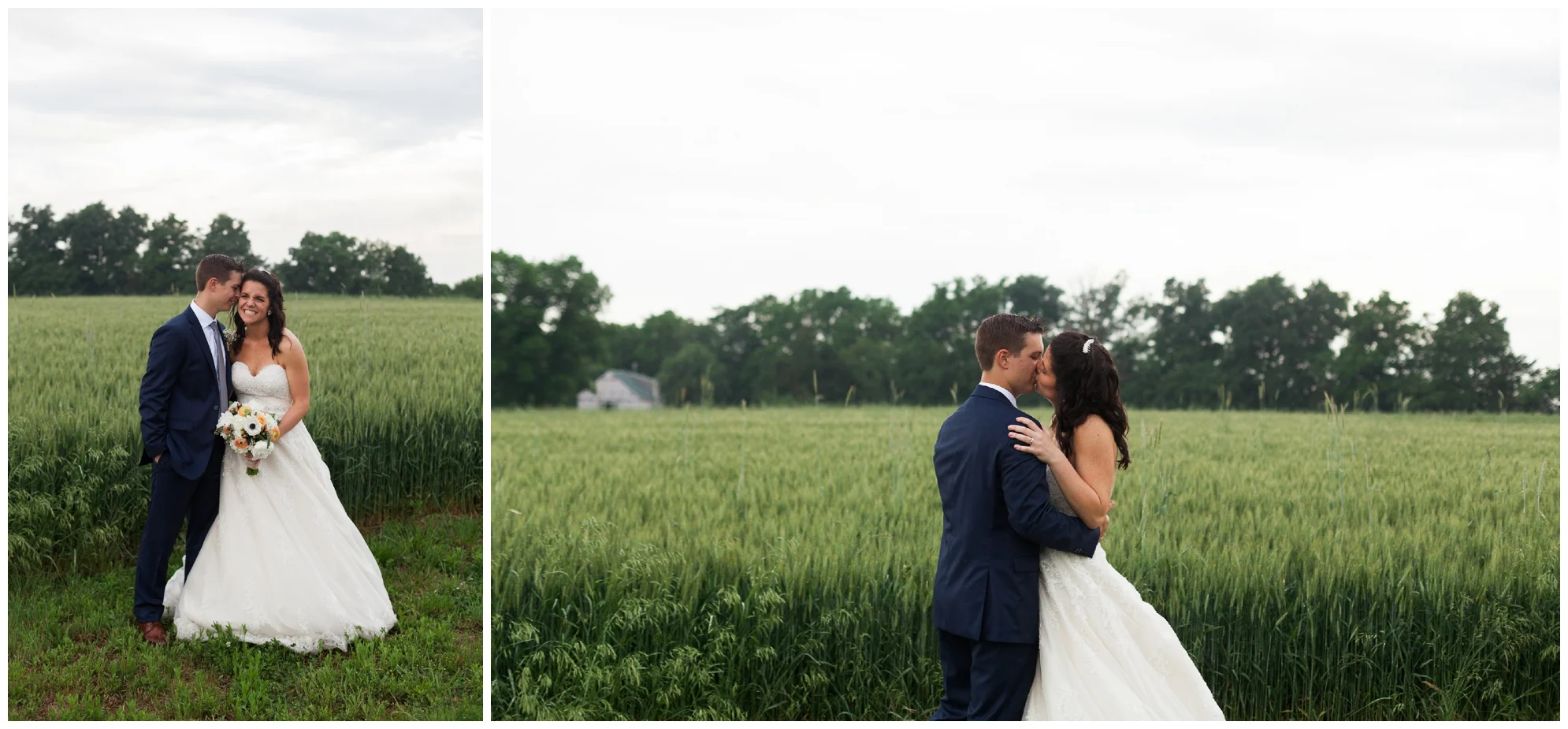 Mountaintop wedding in late spring in the Shenandoah Valley Blue Ridge Mountains.